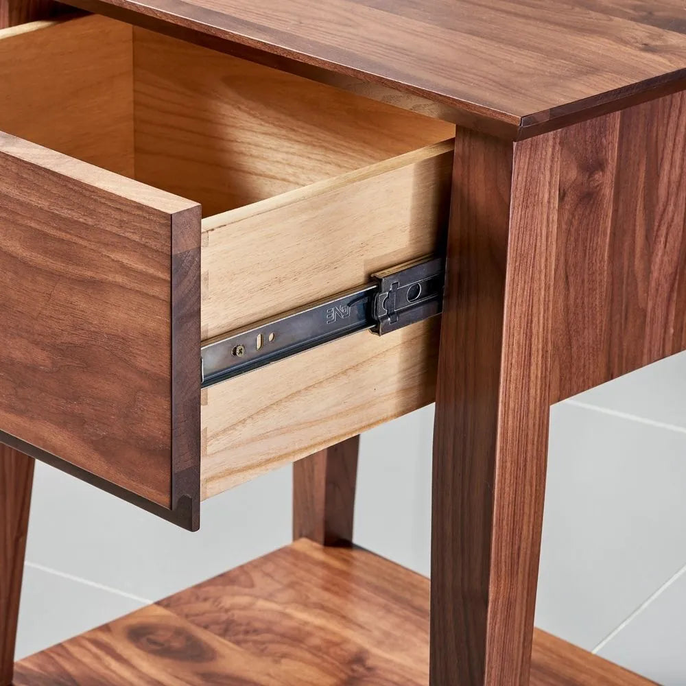 Jolanda Nightstand 1 Drawer 20" x 16" Solid American Walnut