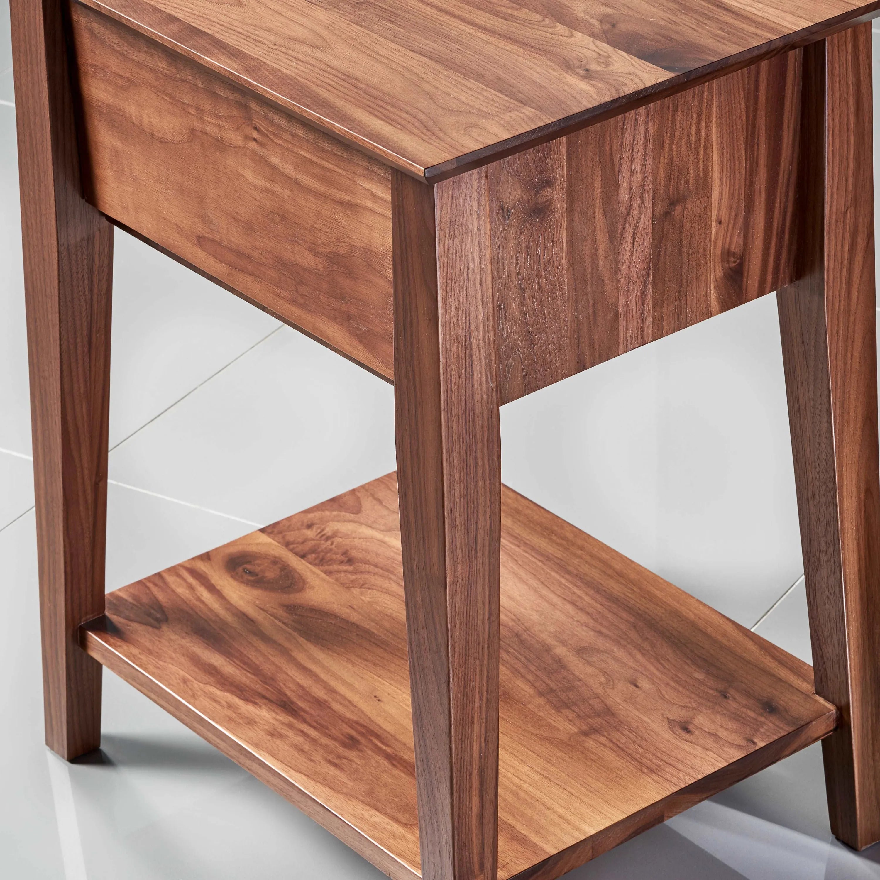 Jolanda Nightstand 1 Drawer 20" x 16" Solid American Walnut