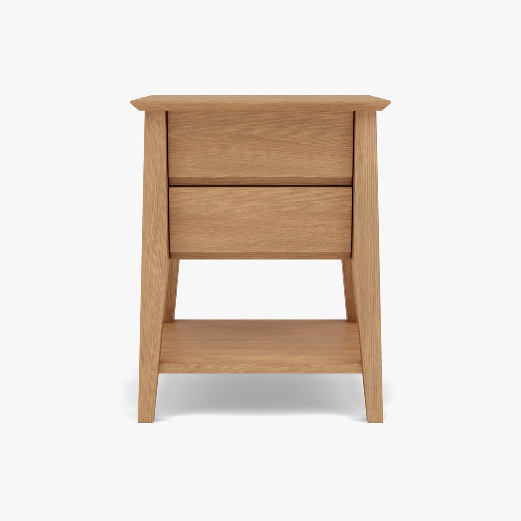 Jolanda Nightstand 2 Drawers 20" x 16" Solid American Oak