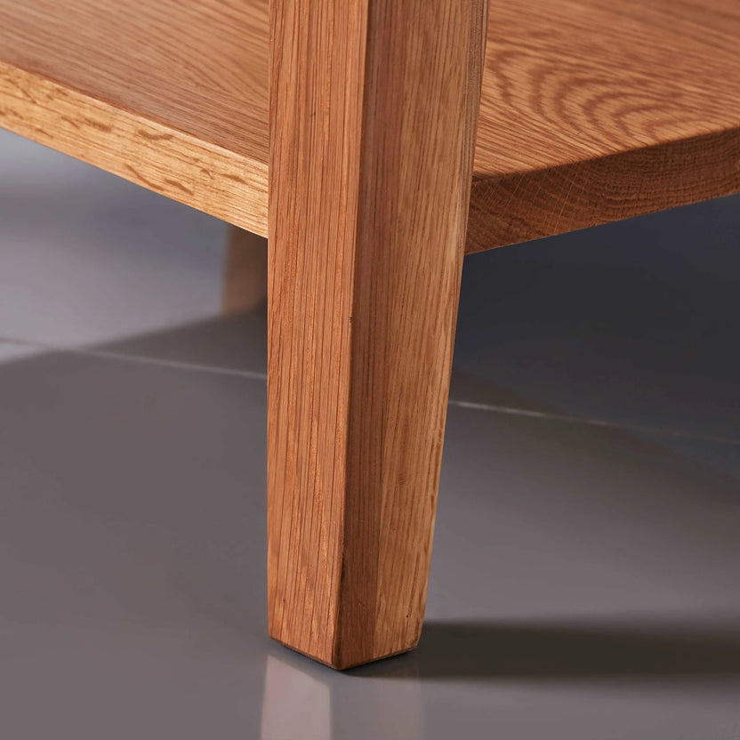Jolanda Nightstand 2 Drawers 20" x 16" Solid American Oak
