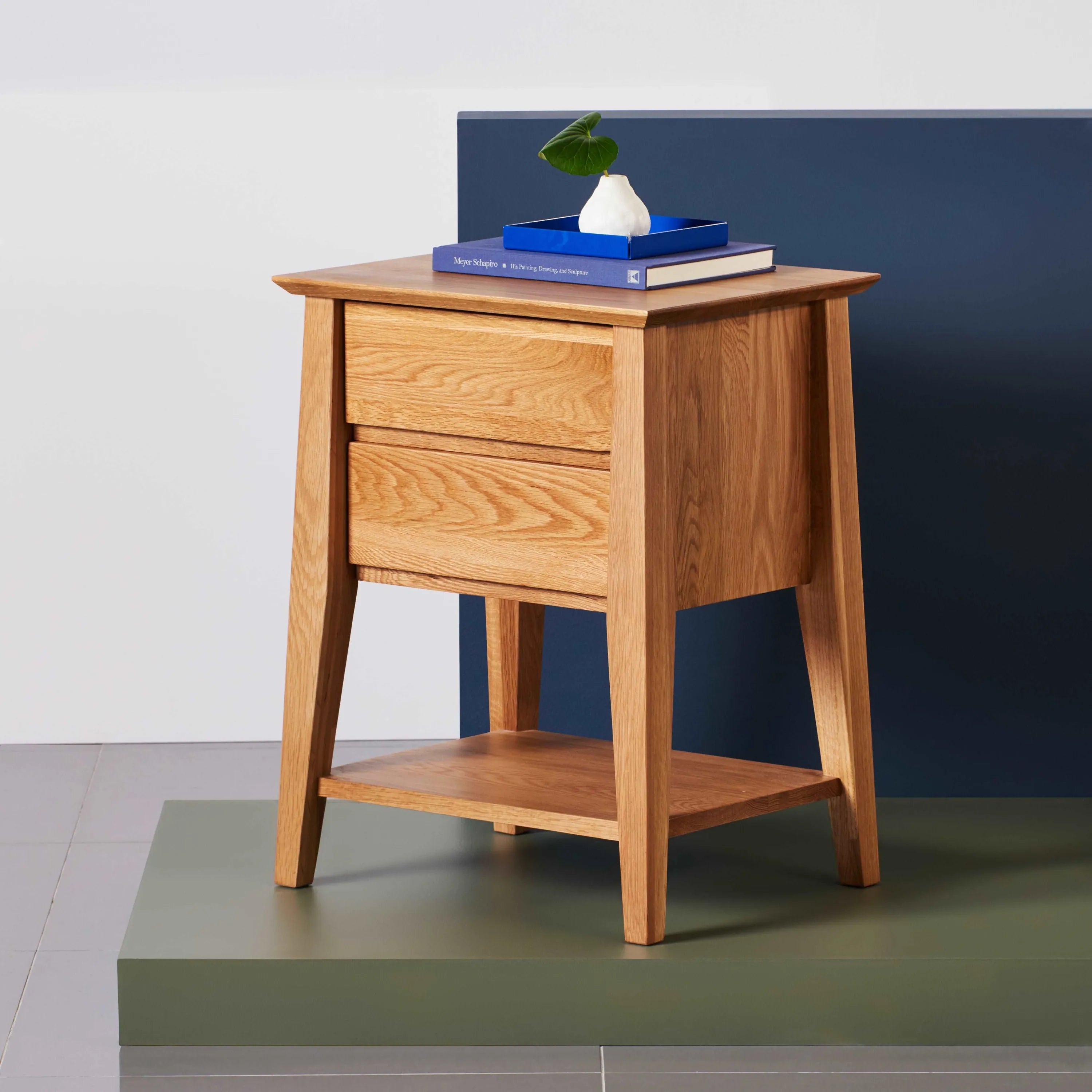 Jolanda Nightstand 2 Drawers 20" x 16" Solid American Oak