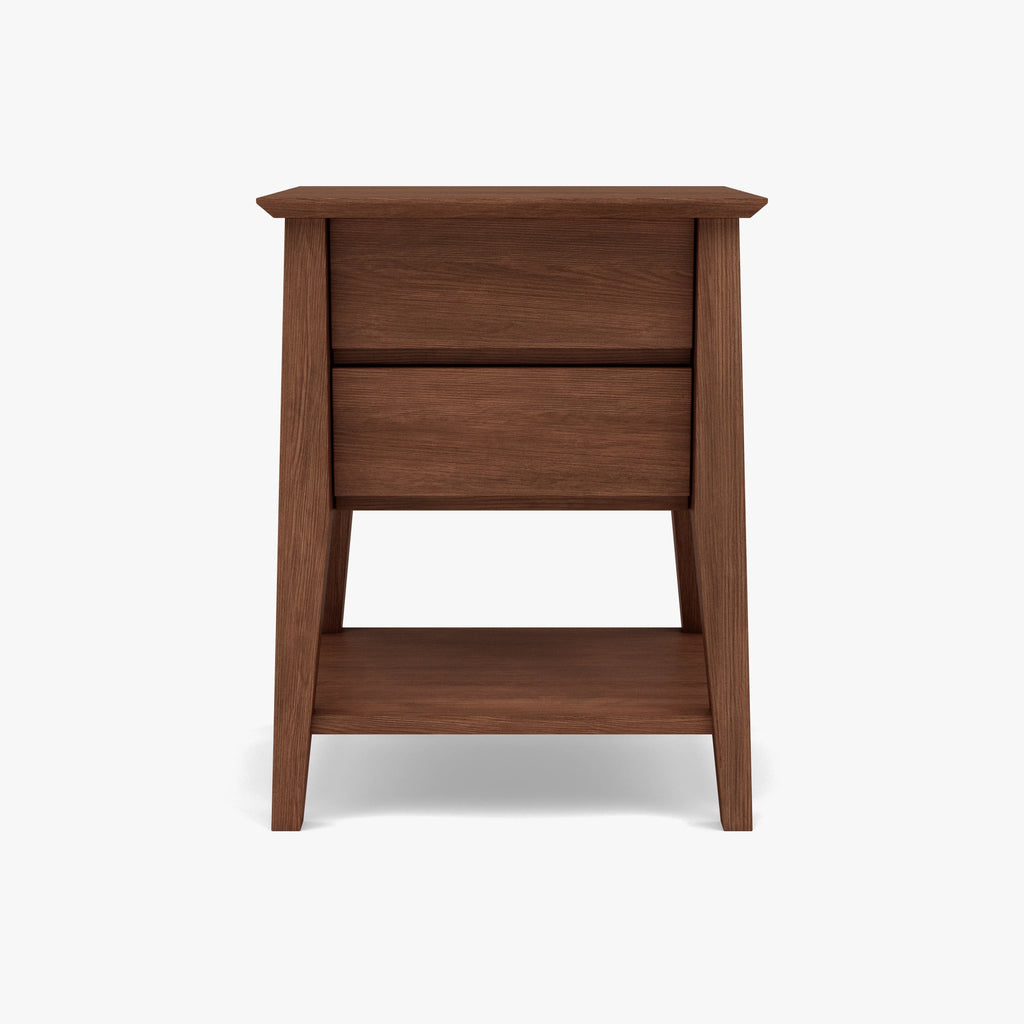 Jolanda Nightstand 2 Drawers 20" x 16" Solid American Walnut
