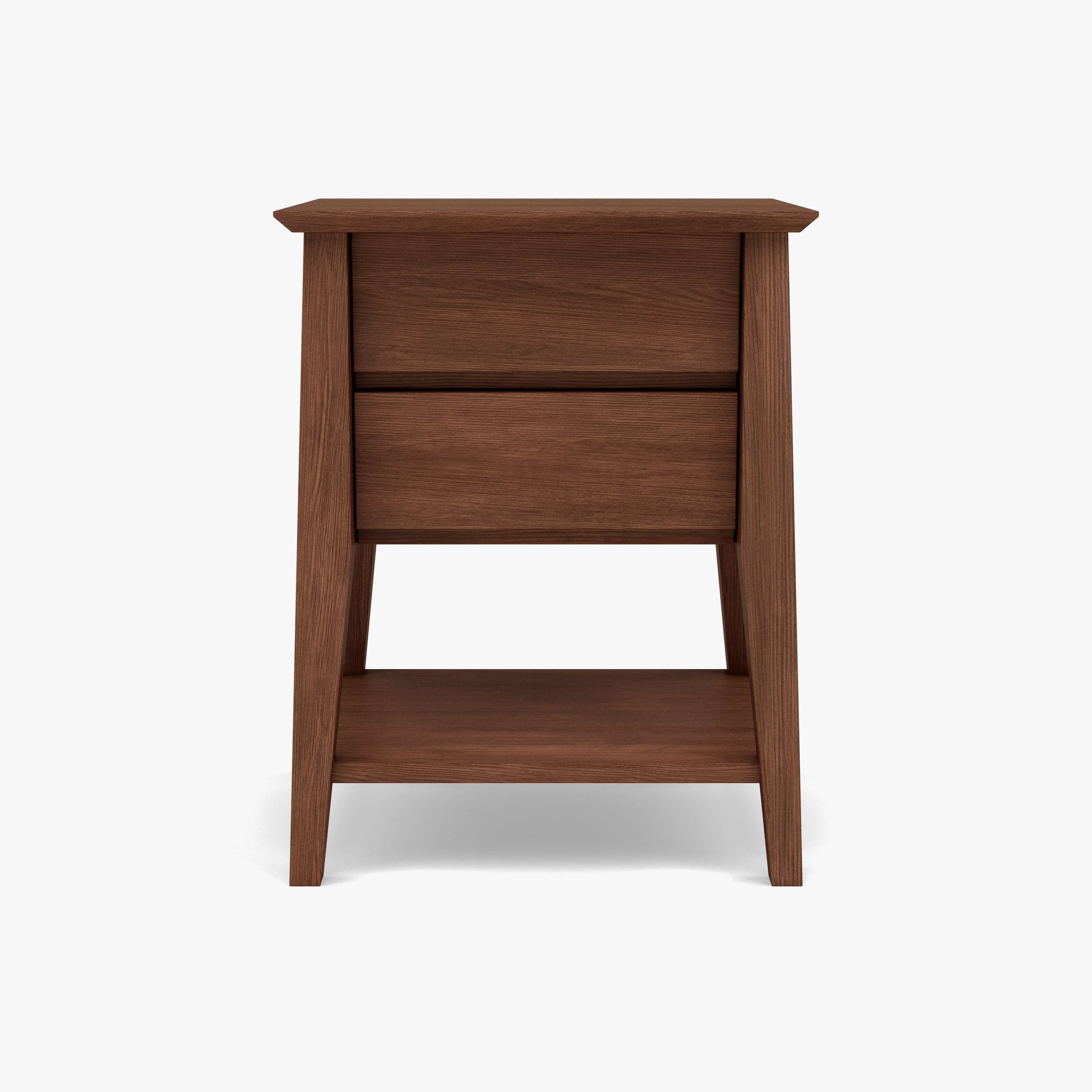 Jolanda Nightstand 2 Drawers 20" x 16" Solid American Walnut