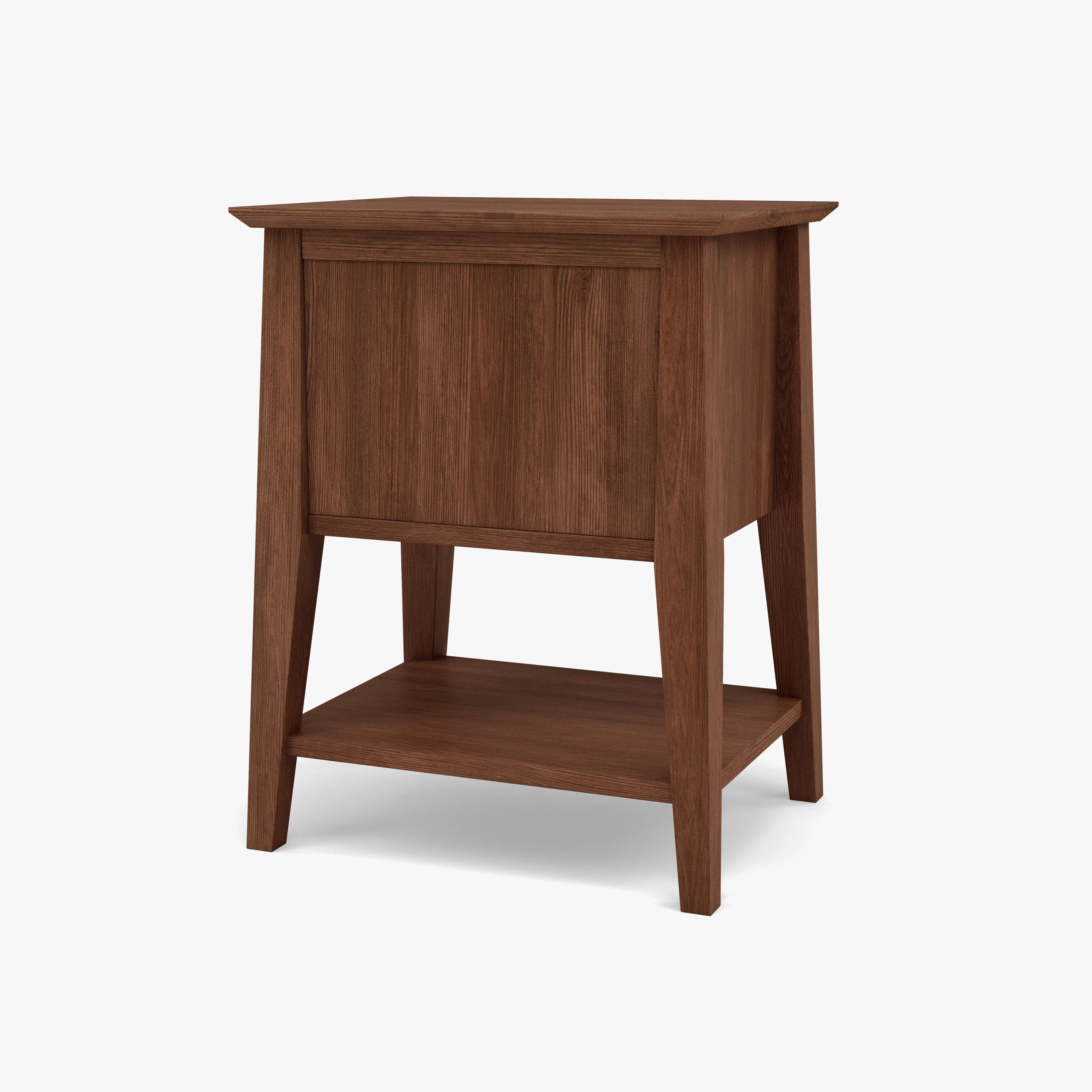 Jolanda Nightstand 2 Drawers 20" x 16" Solid American Walnut