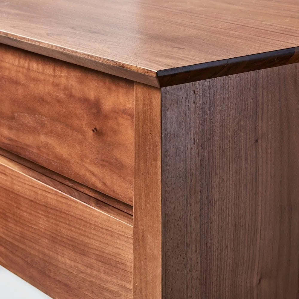 Jolanda Nightstand 2 Drawers 20" x 16" Solid American Walnut