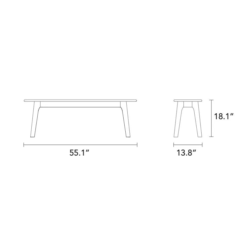 Magnus Bench 55" x 14" Solid American Oak