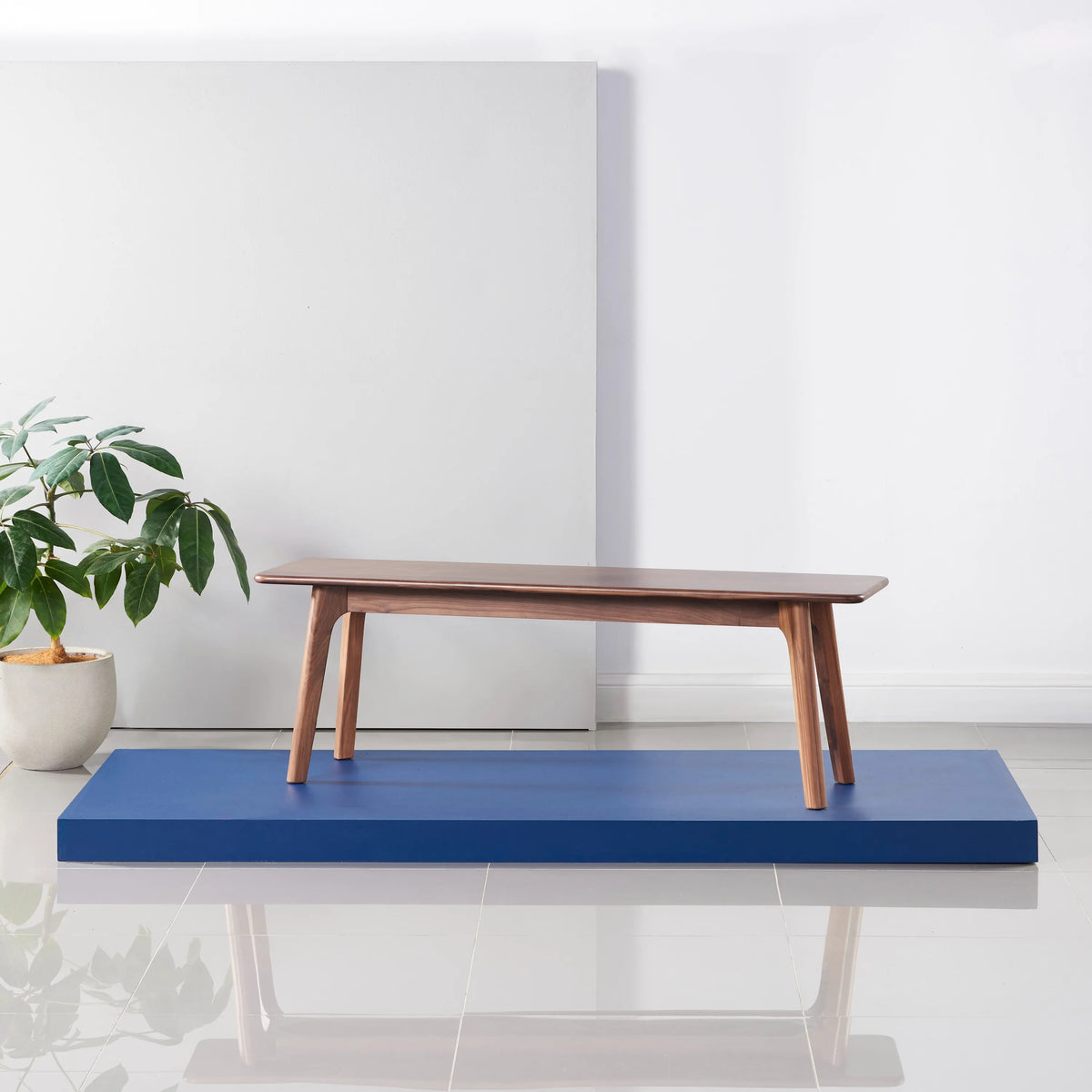 Magnus Bench 55" x 14" Solid American Walnut