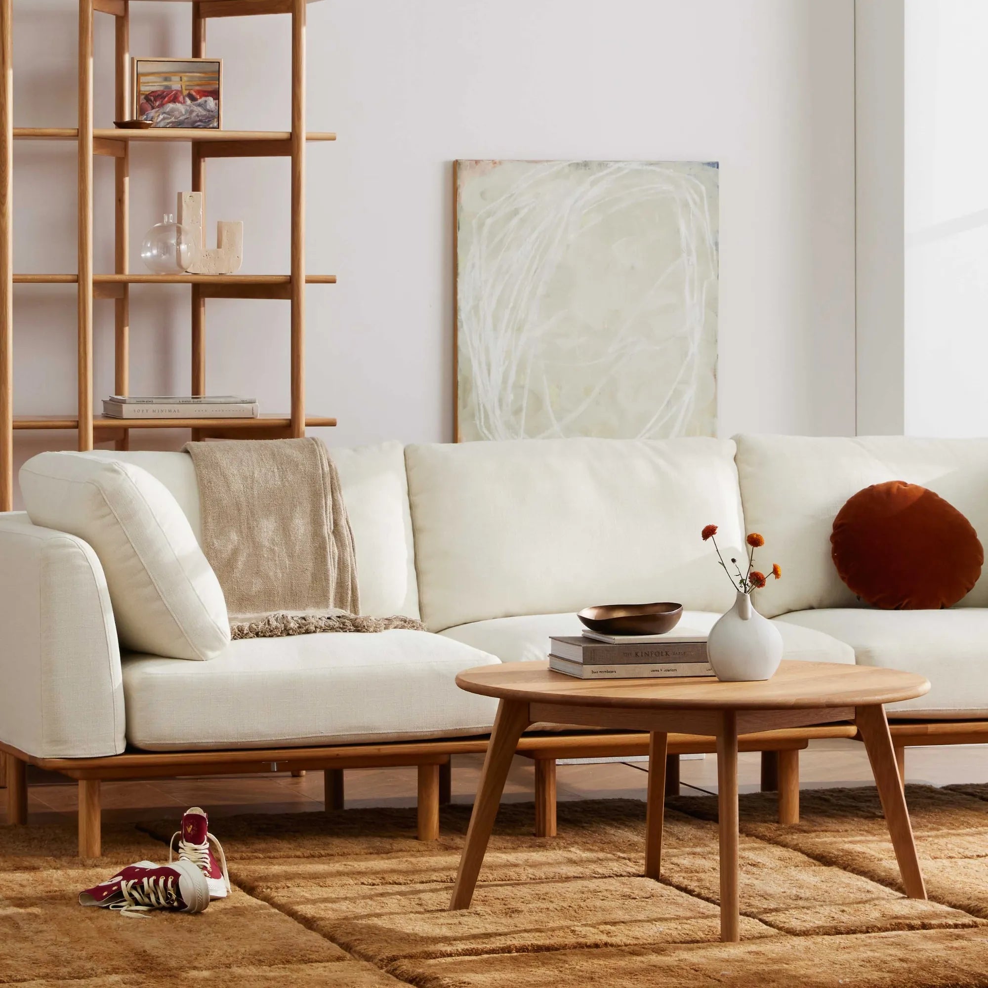 Magnus Coffee Table Round 35" Diameter Solid American Oak