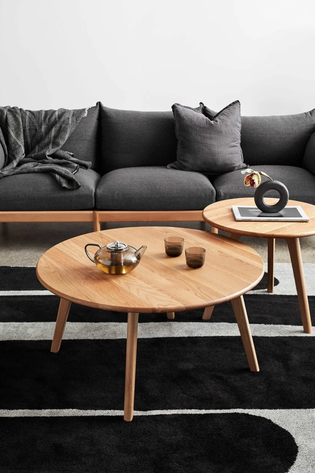 Magnus Coffee Table Round 35" Diameter Solid American Oak