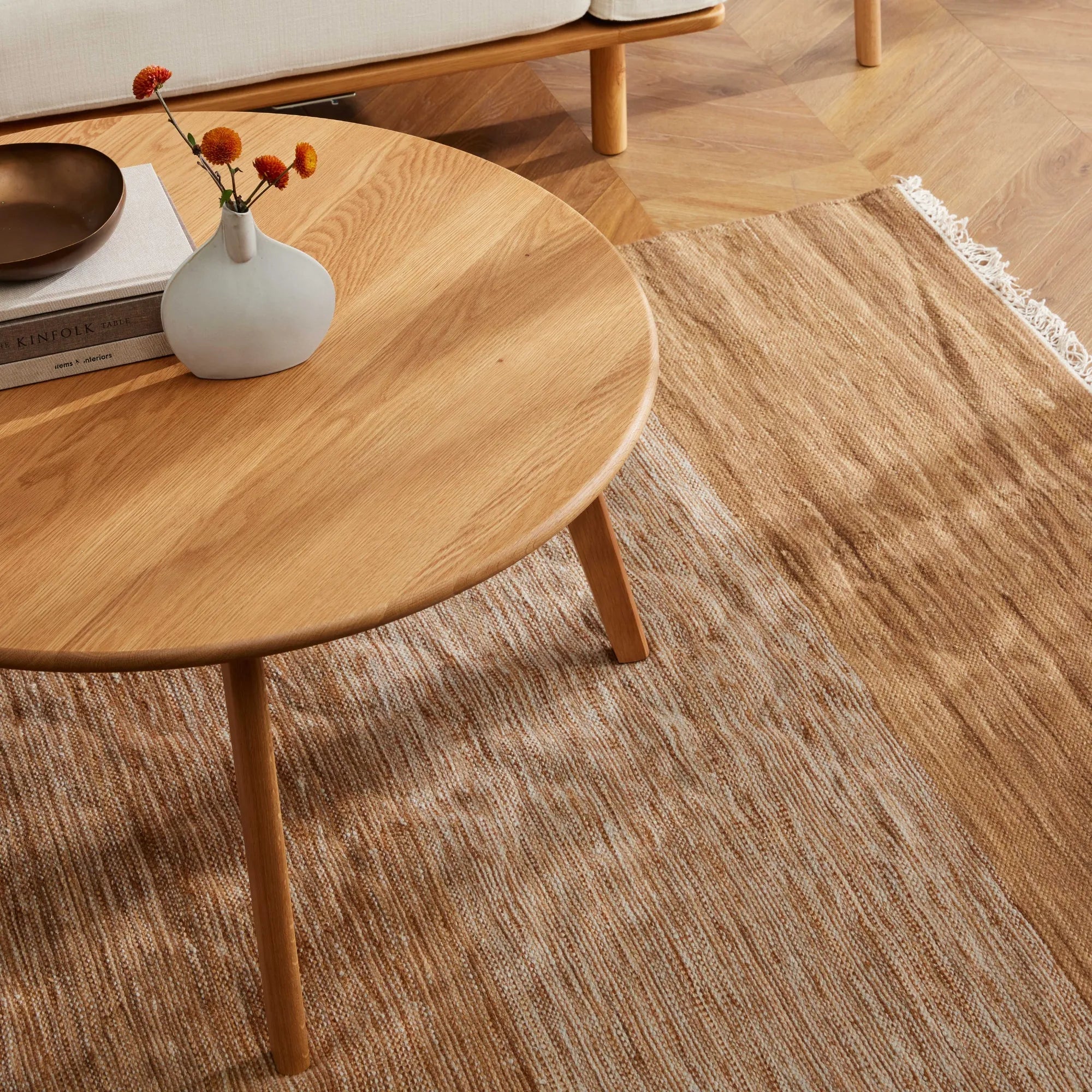 Magnus Coffee Table Round 35" Diameter Solid American Oak