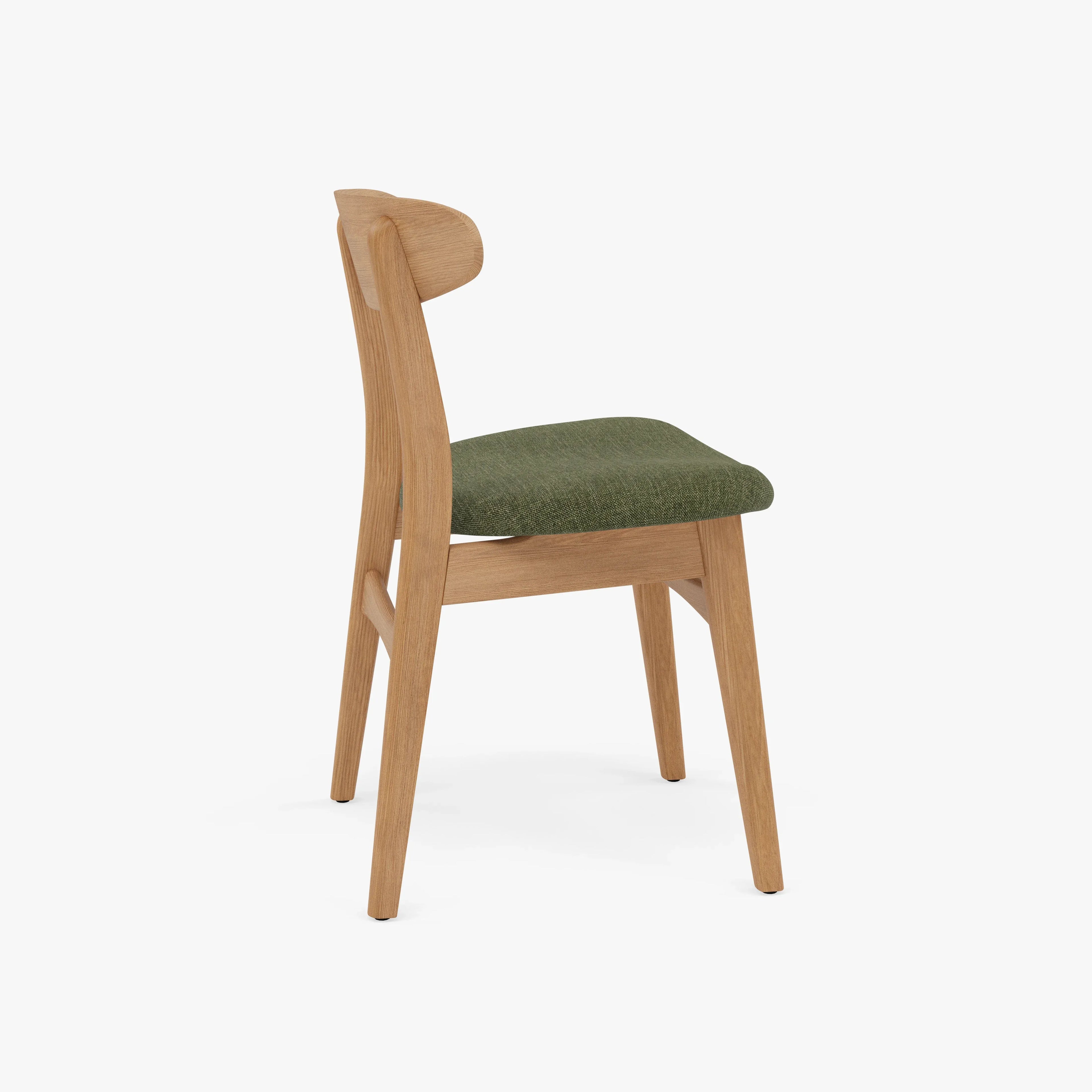 Magnus Dining Chair Aloe Green Fabric Solid American Oak