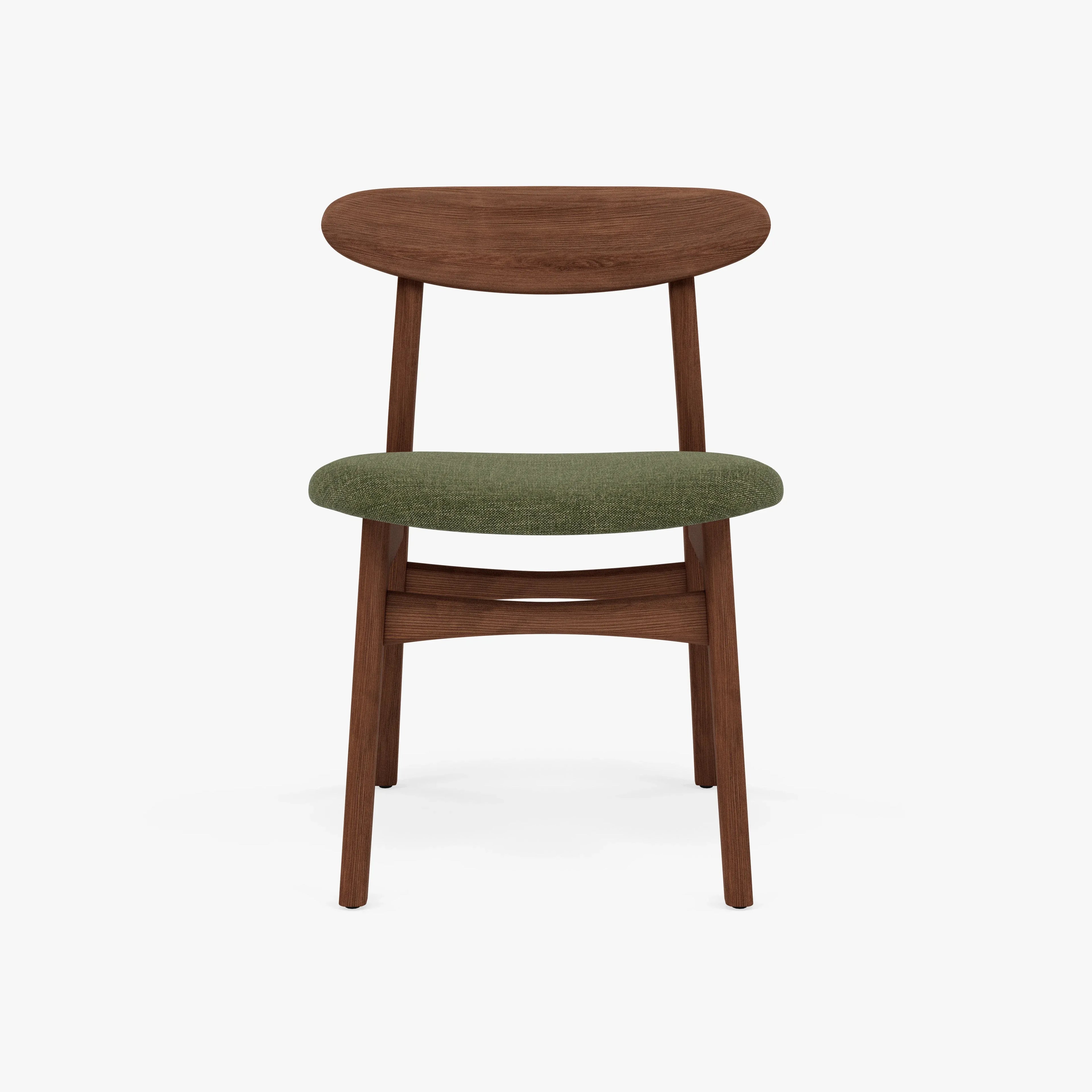 Magnus Dining Chair Aloe Green Fabric Solid American Walnut