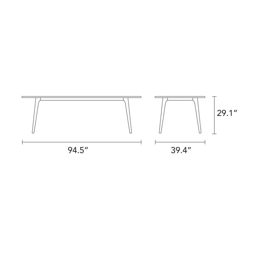 Magnus Dining Table 110" x 39" Solid American Oak