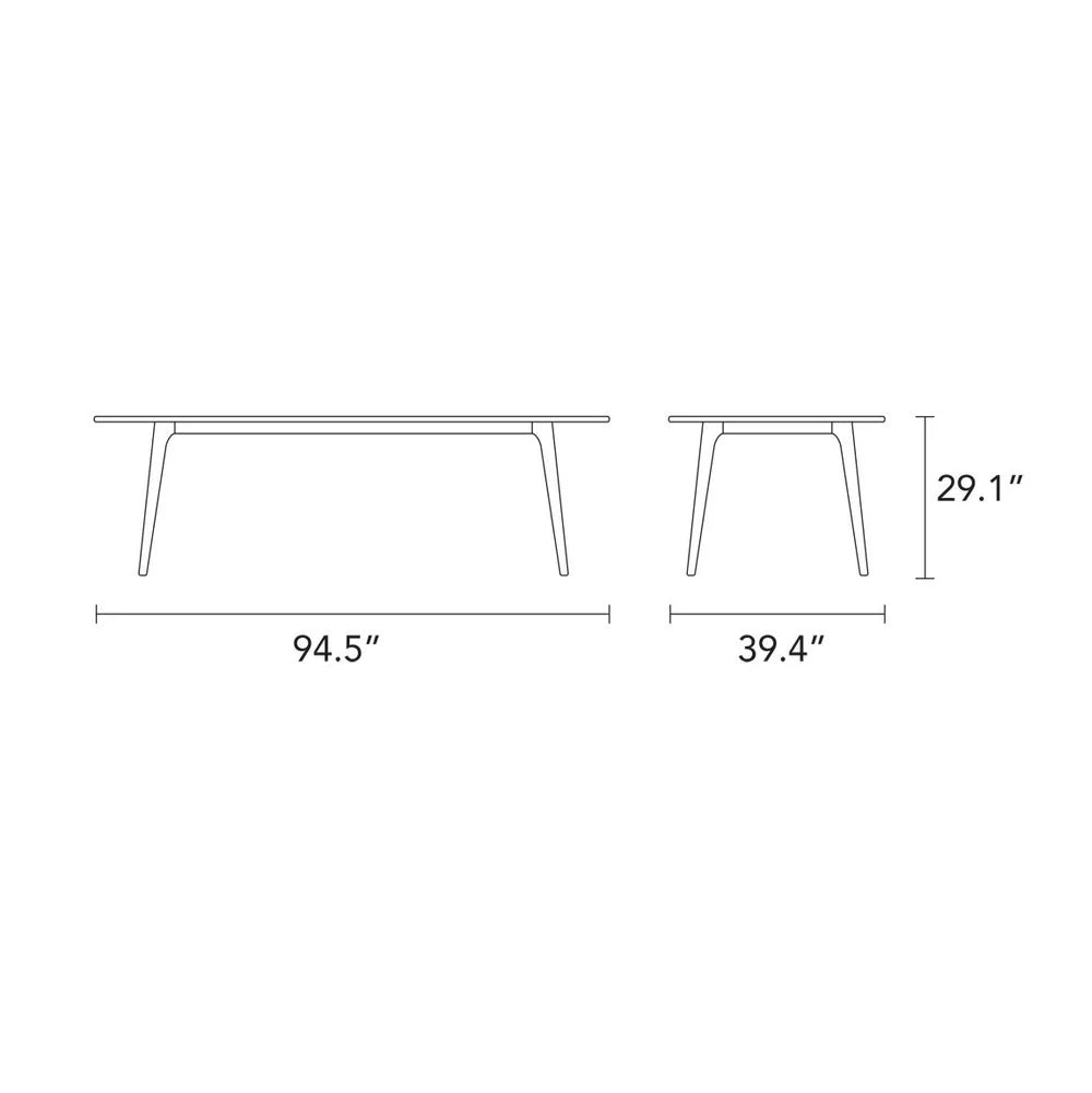 Magnus Dining Table 110" x 39" Solid American Walnut
