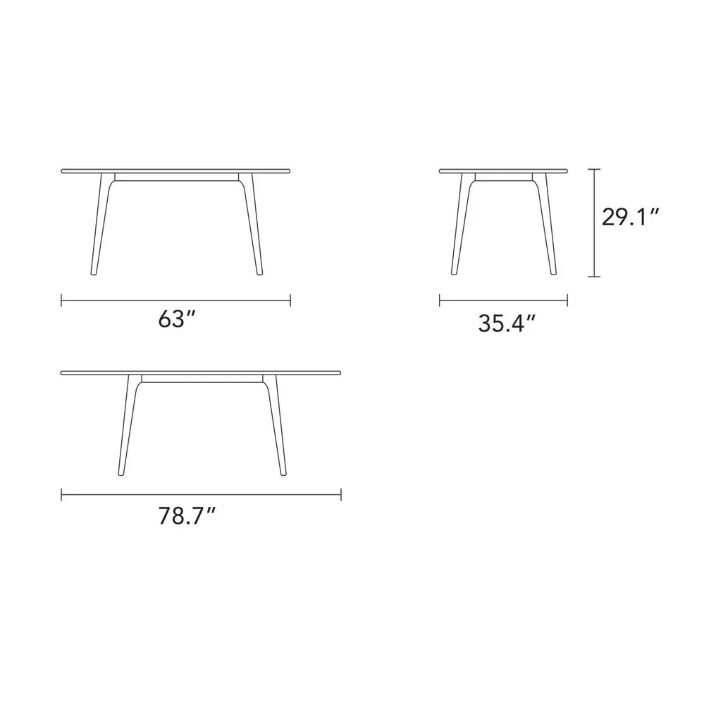 Magnus Dining Table Extendable 63-79" x 35" Solid American Walnut