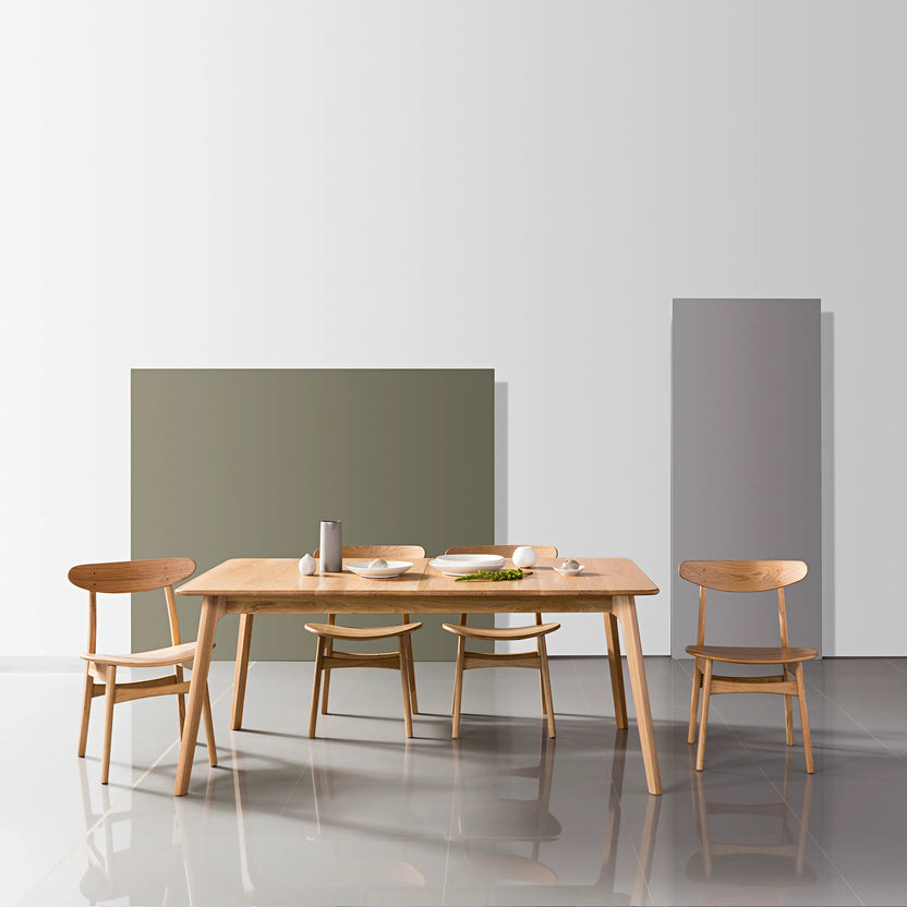 Magnus Dining Table Extendable 71-91" x 39" Solid American Oak
