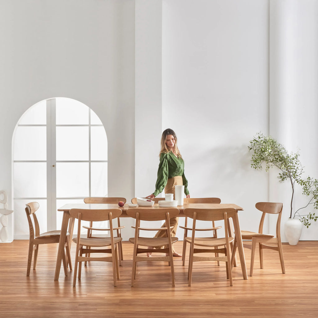 Magnus Dining Table Extendable 83-102" x 39" Solid American Oak