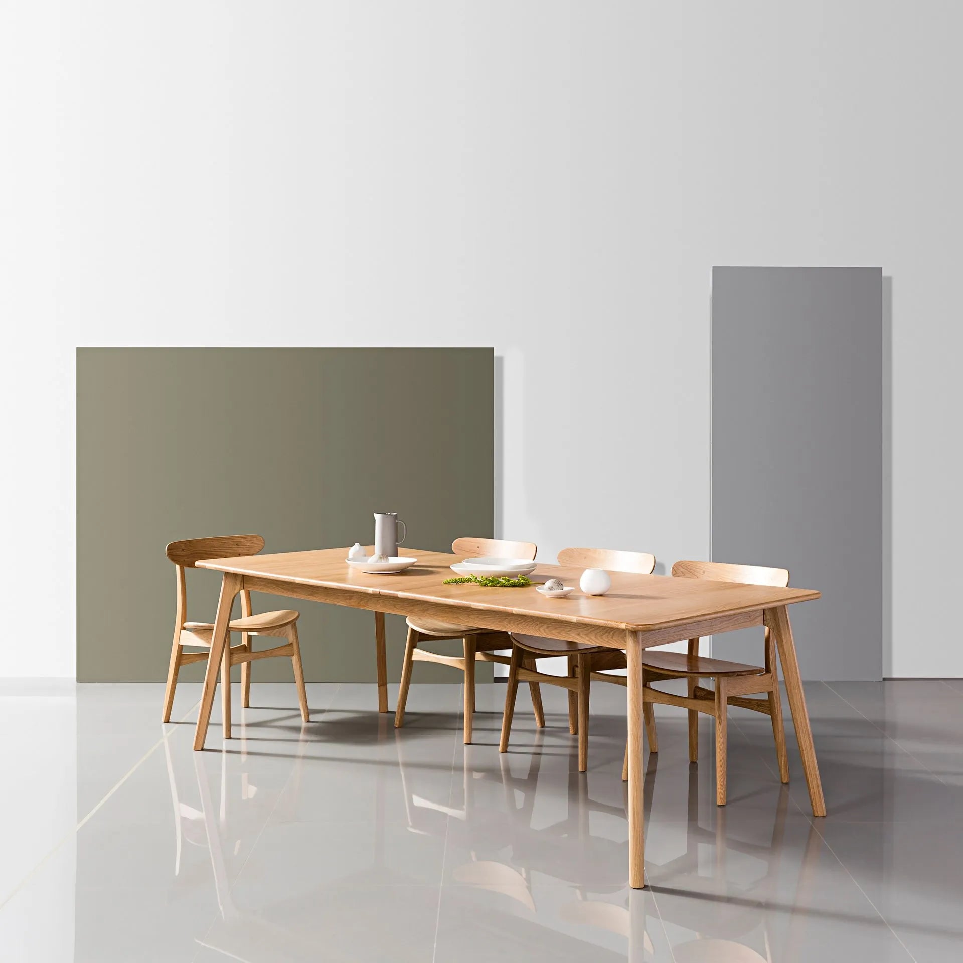 Magnus Dining Table Extendable 83-102" x 39" Solid American Oak