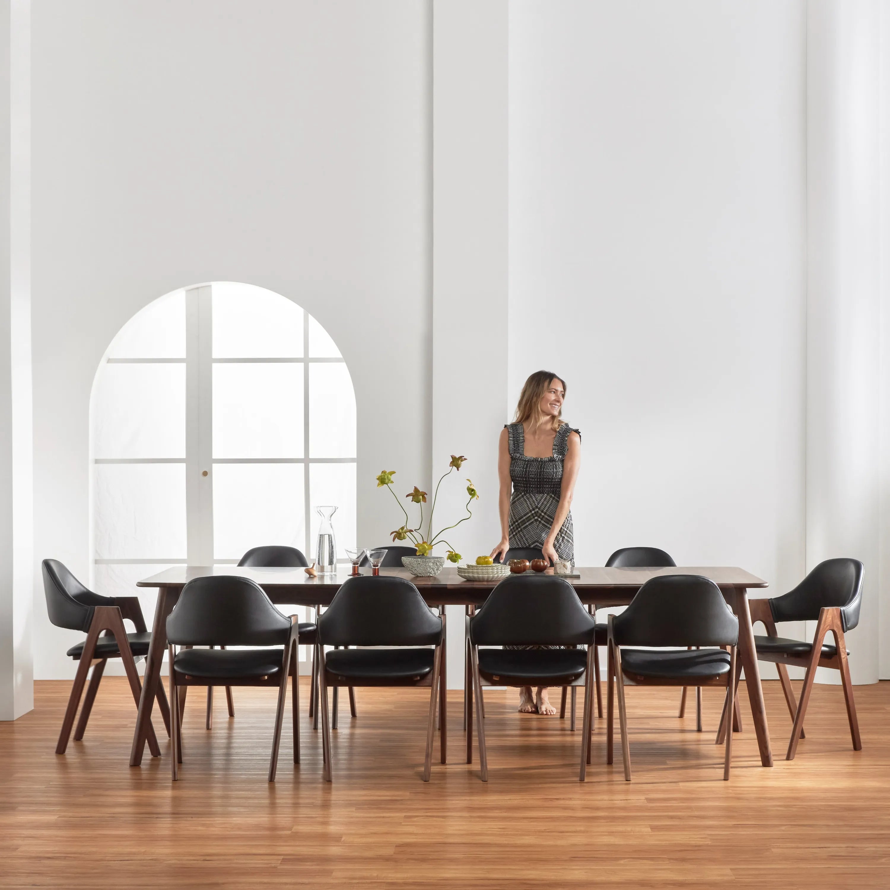 Magnus Dining Table Extendable 83-102" x 39" Solid American Walnut