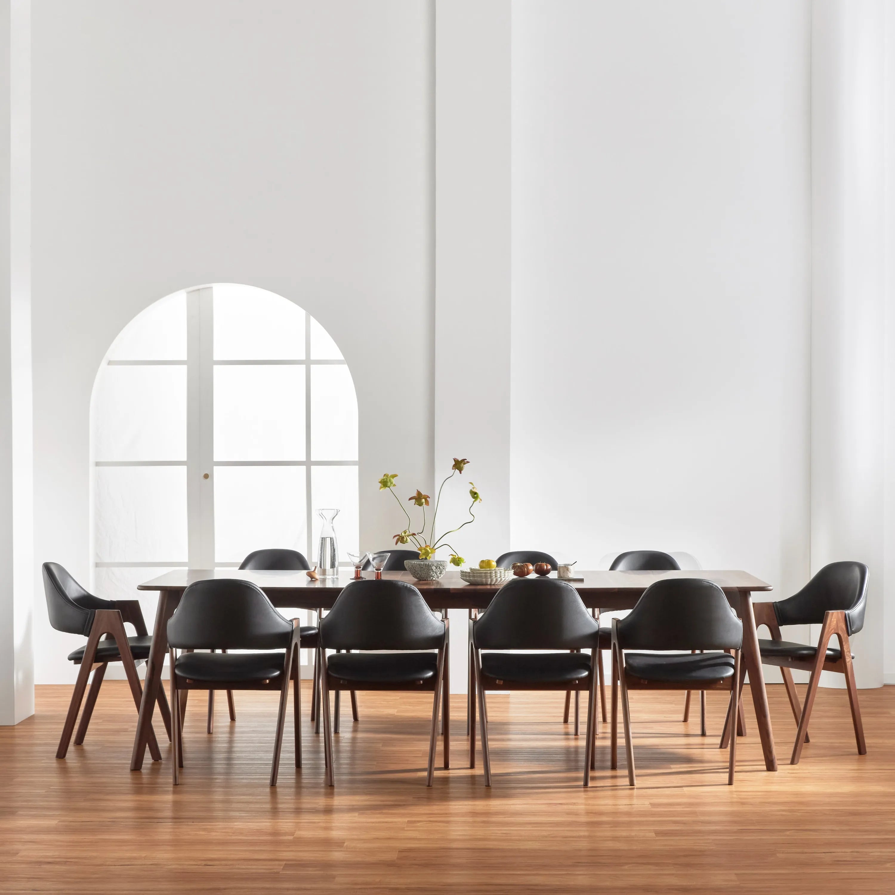 Magnus Dining Table Extendable 83-102" x 39" Solid American Walnut