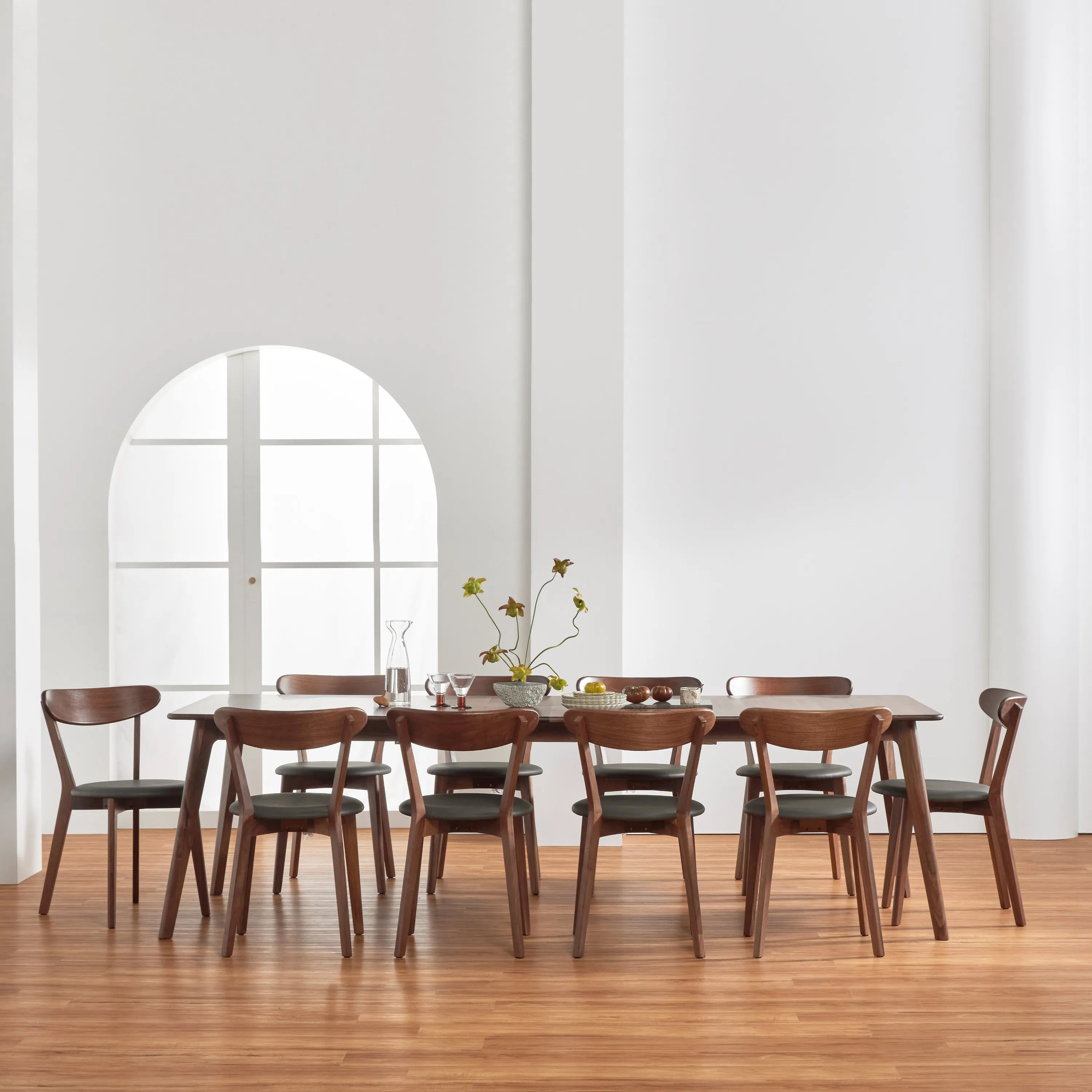 Magnus Dining Table Extendable 83-102" x 39" Solid American Walnut