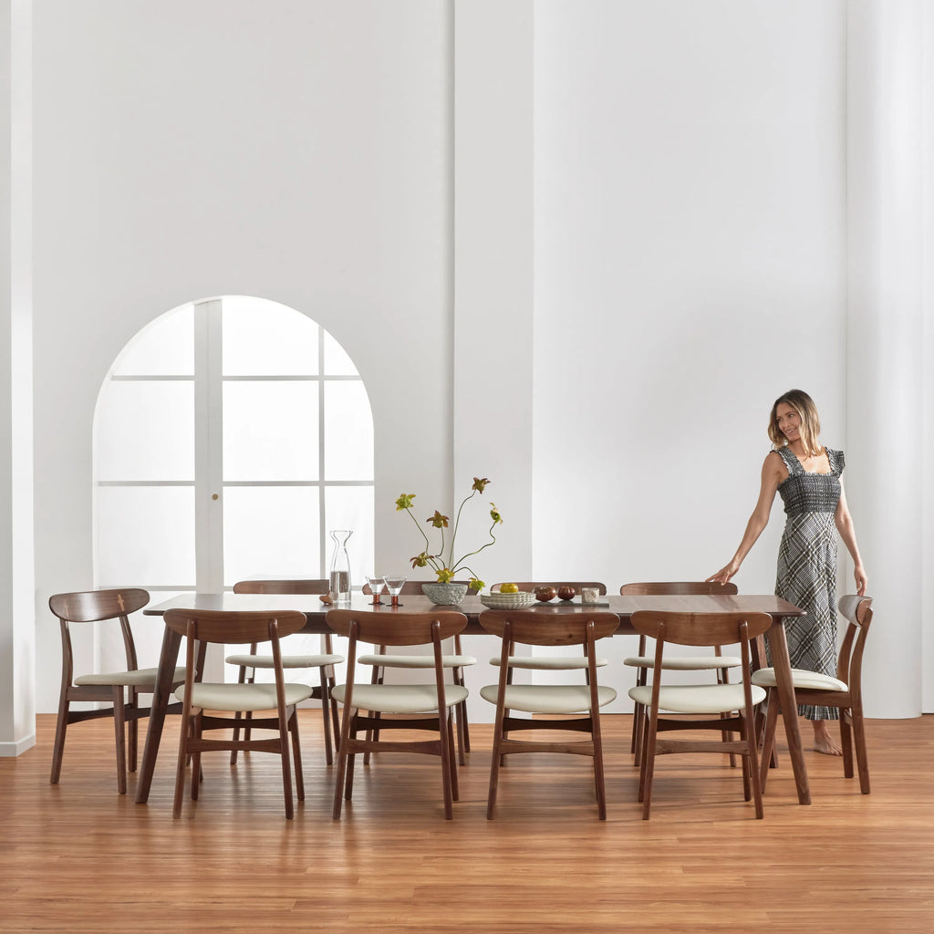Magnus Dining Table Extendable 83-102" x 39" Solid American Walnut