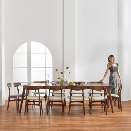 Magnus Dining Table Extendable 83-102" x 39" Solid American Walnut
