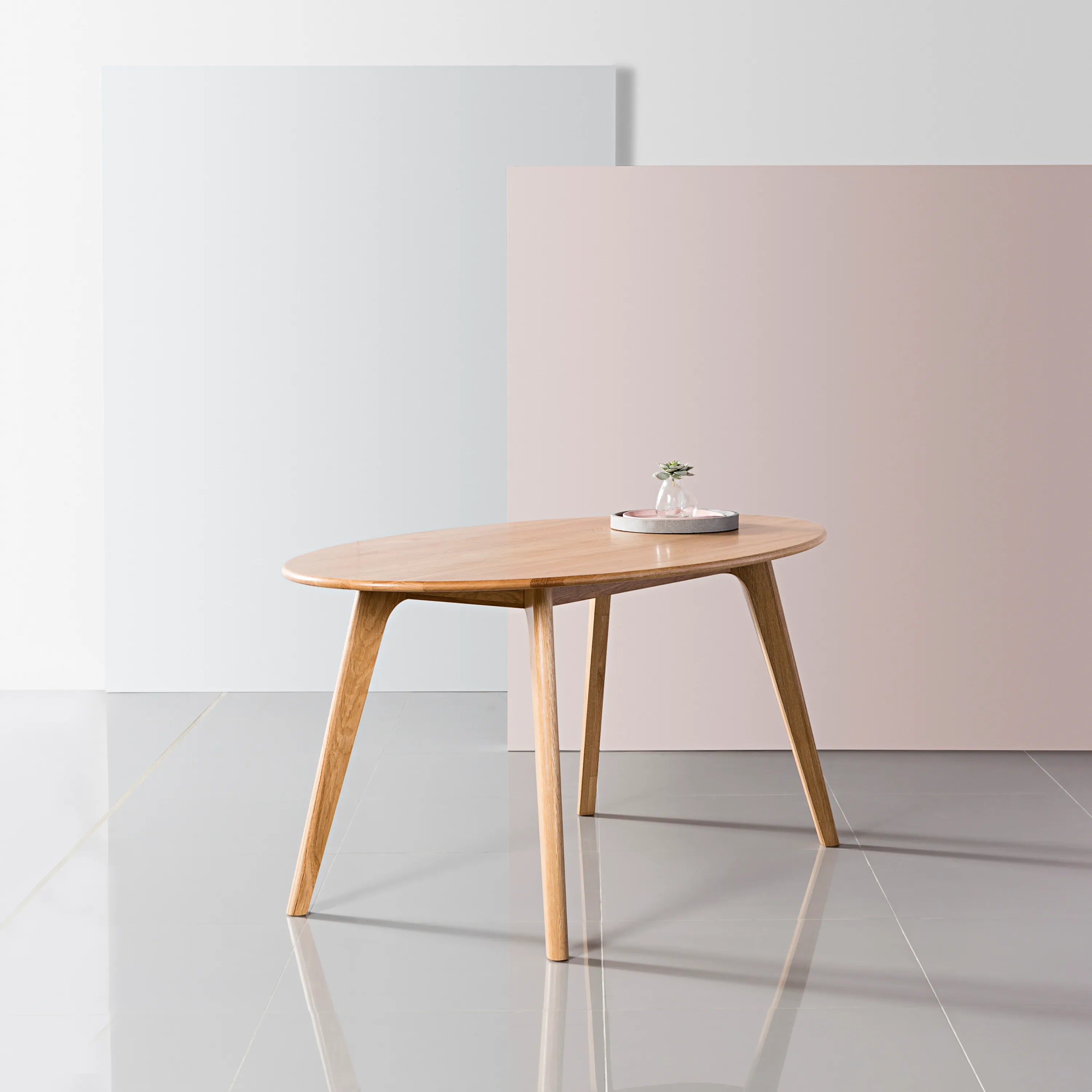 Magnus Dining Table Oval 63" x 35" Solid American Oak