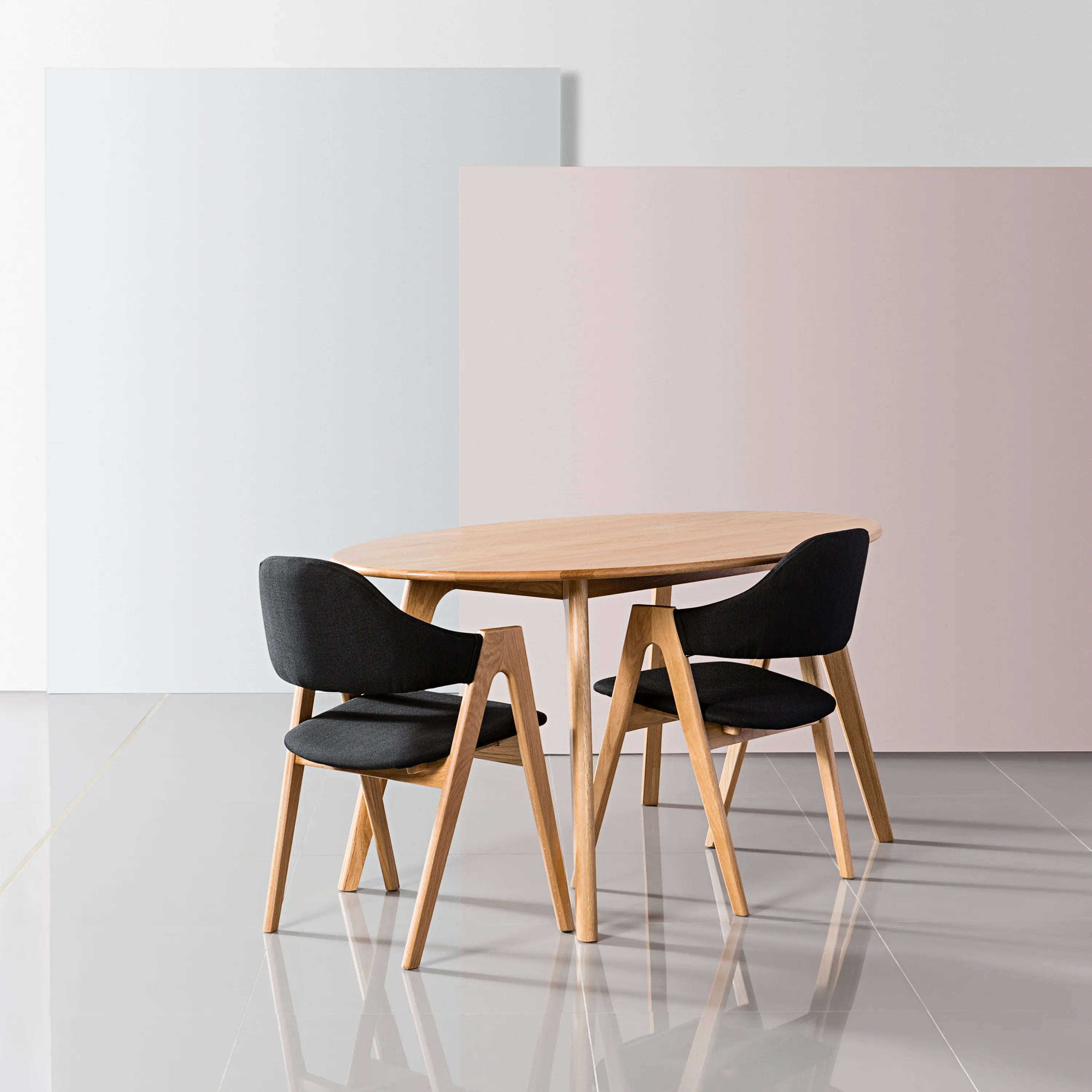 Magnus Dining Table Oval 63" x 35" Solid American Oak