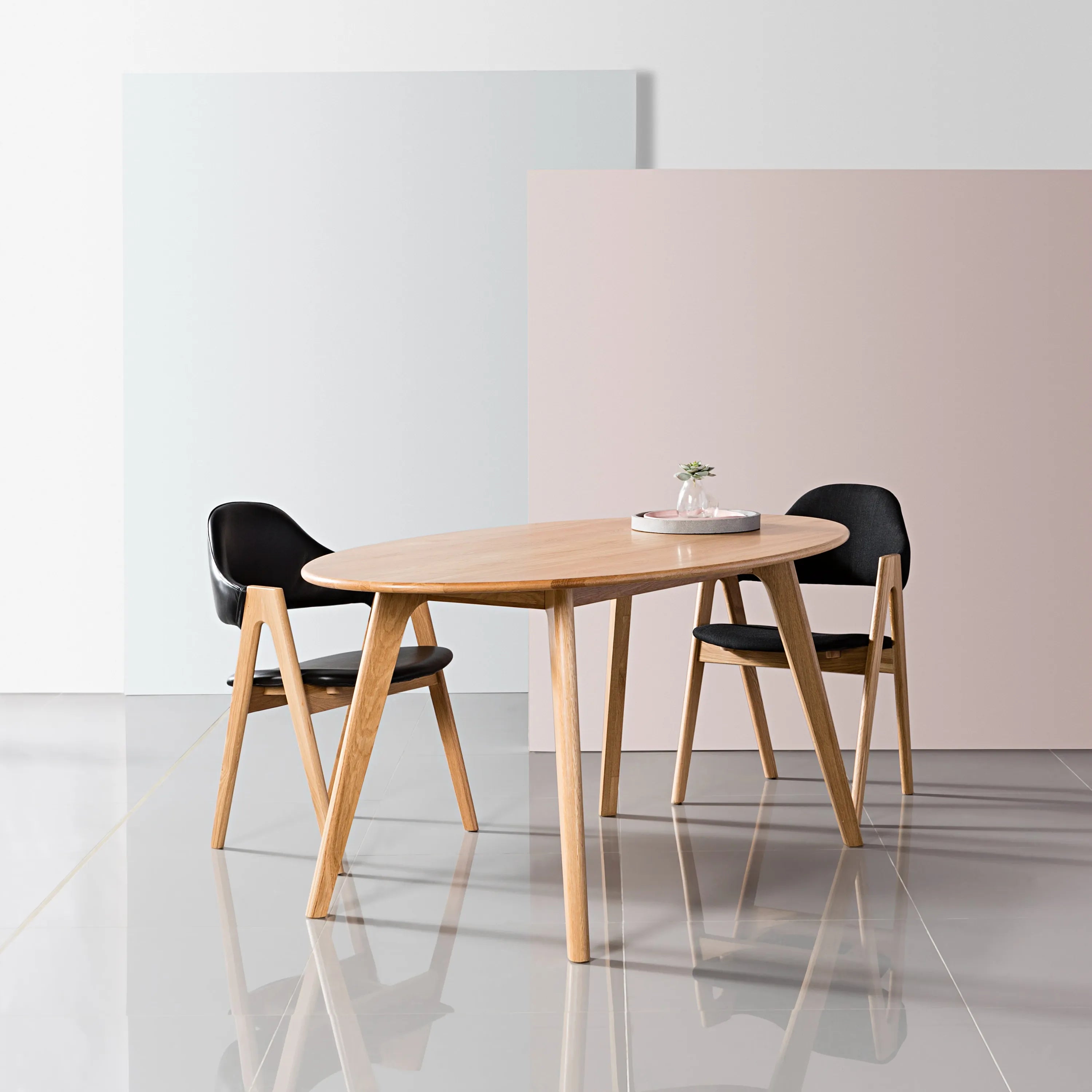 Magnus Dining Table Oval 63" x 35" Solid American Oak