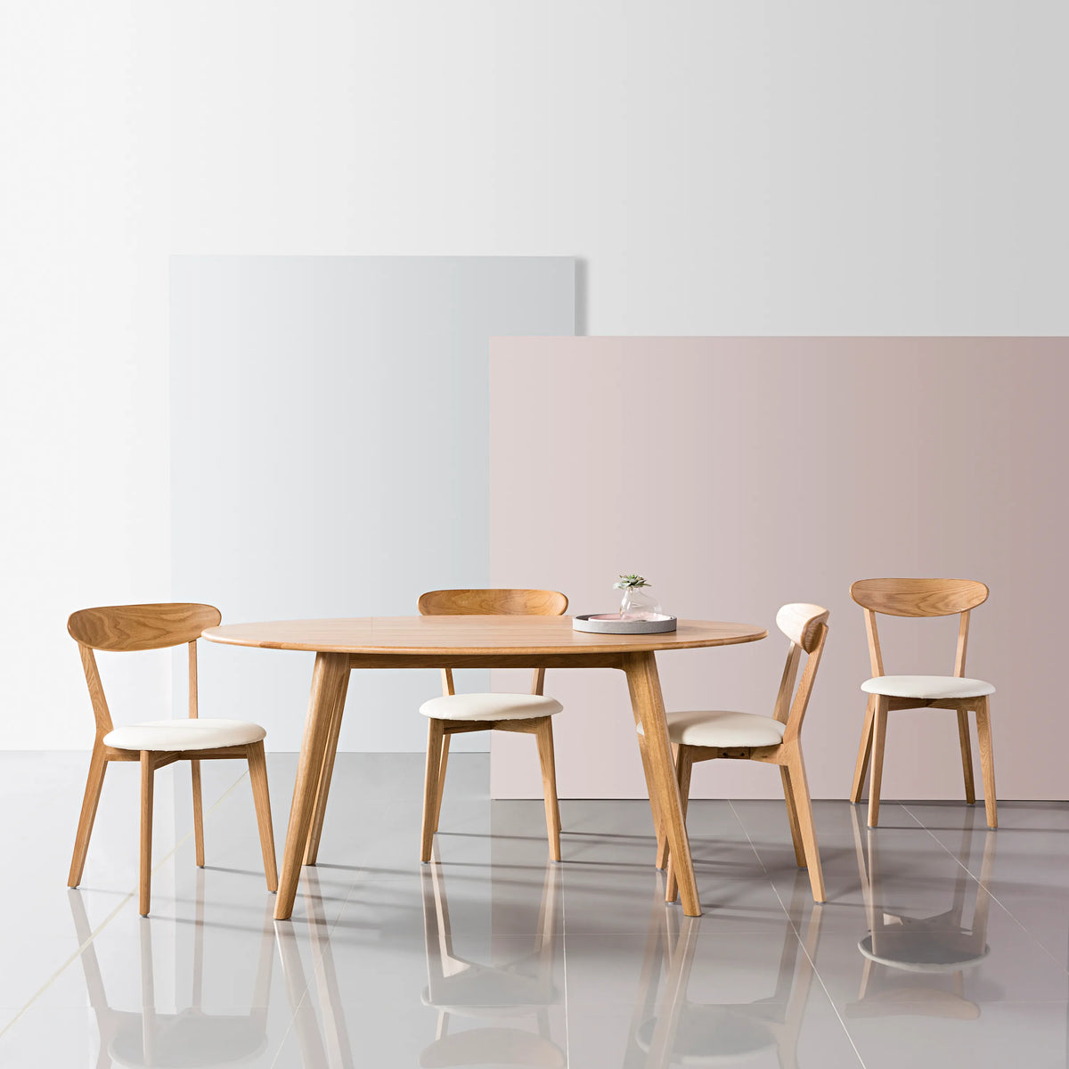 Magnus Dining Table Oval 63" x 35" Solid American Oak