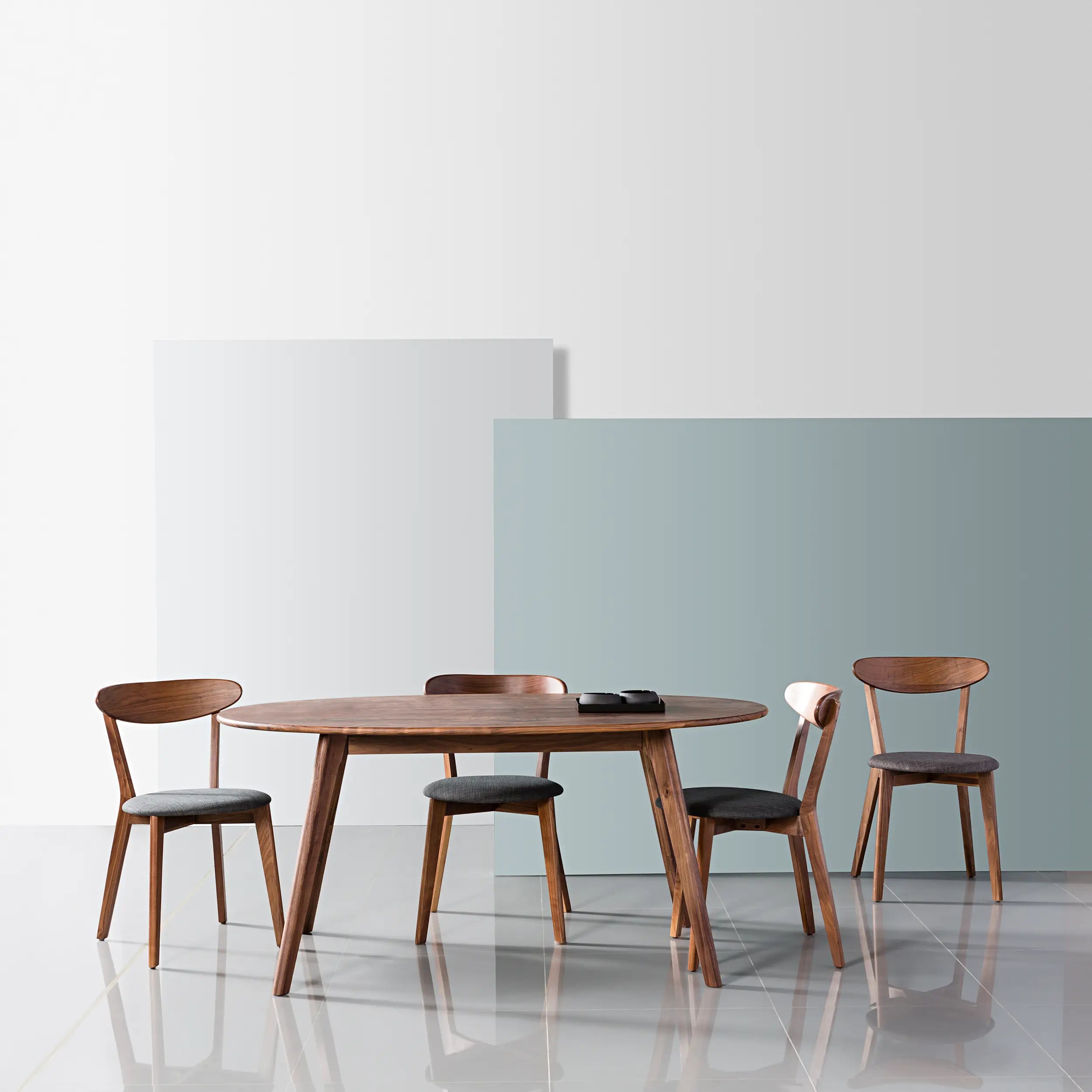 Magnus Dining Table Oval 63" x 35" Solid American Walnut