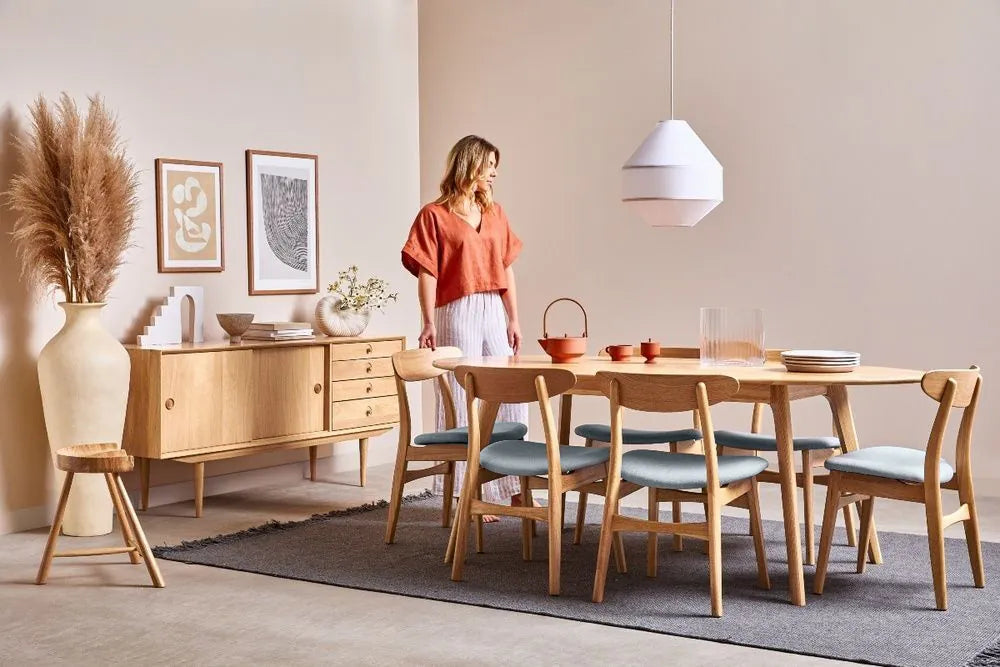 Magnus Dining Table Oval 79" x 39" Solid American Oak