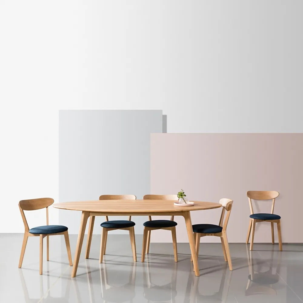 Magnus Dining Table Oval 79" x 39" Solid American Oak