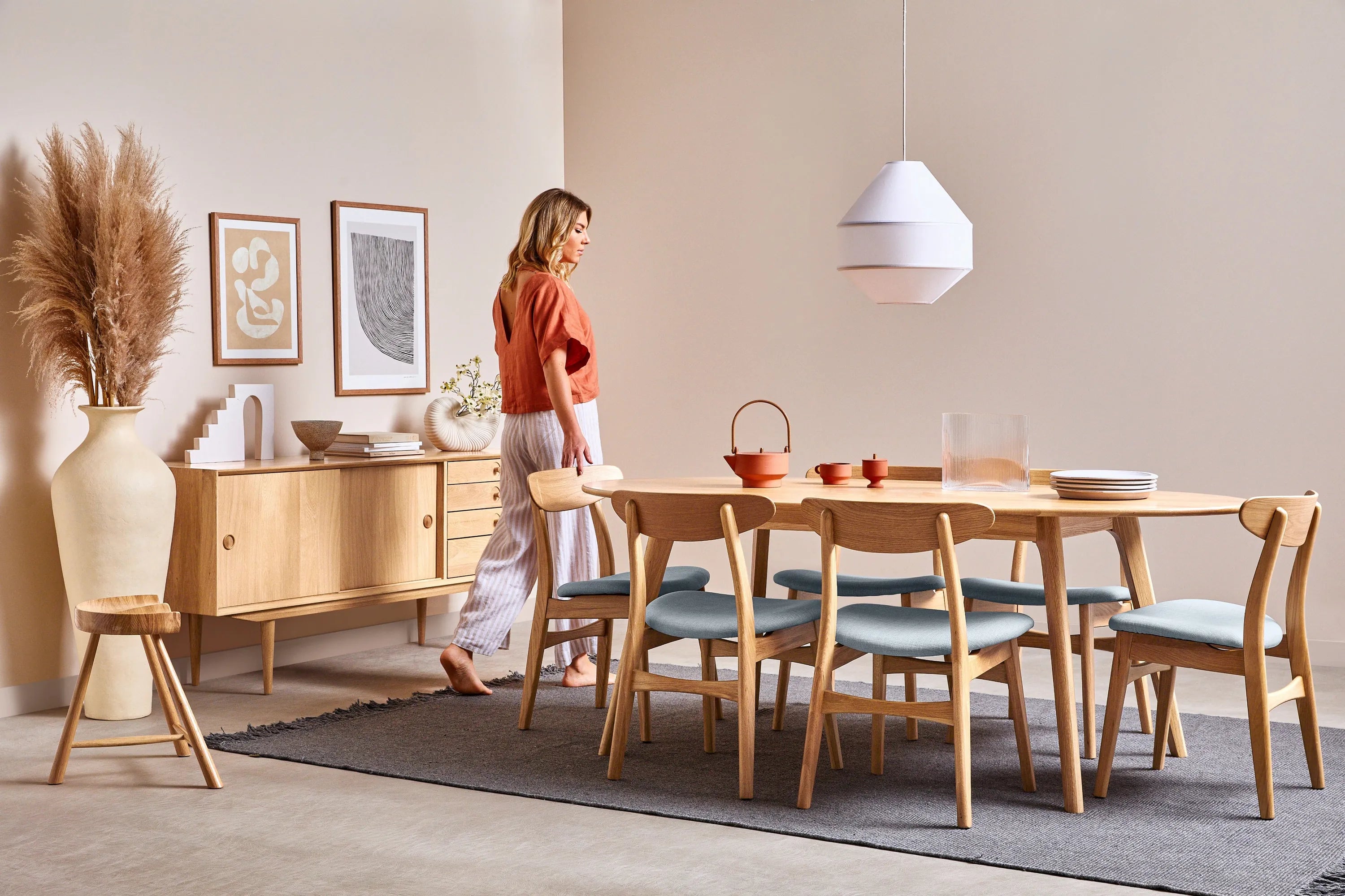 Magnus Dining Table Oval 79" x 39" Solid American Oak