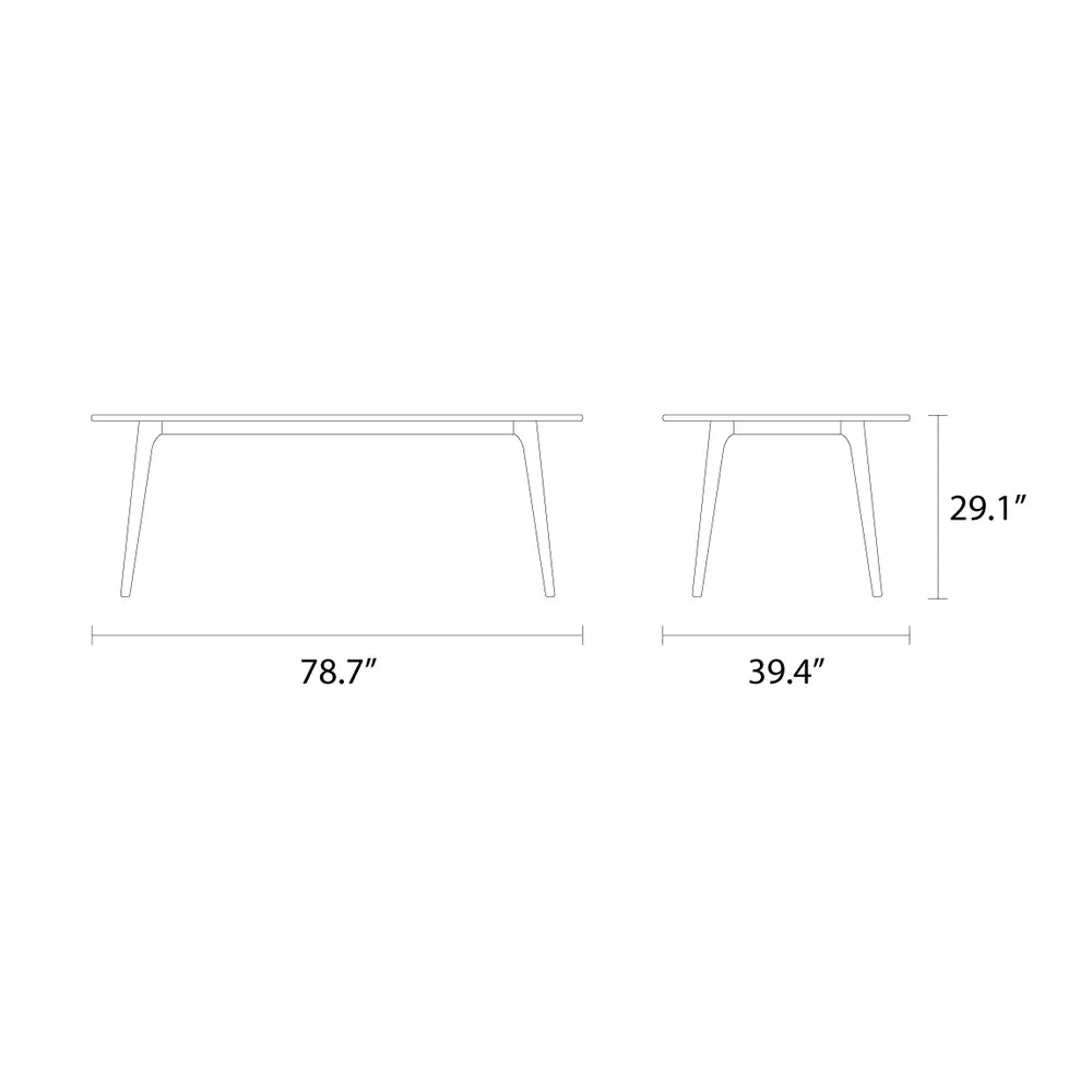 Magnus Dining Table Oval 79" x 39" Solid American Oak