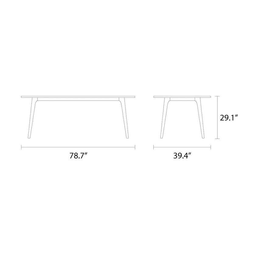 Magnus Dining Table Oval 79" x 39" Solid American Oak