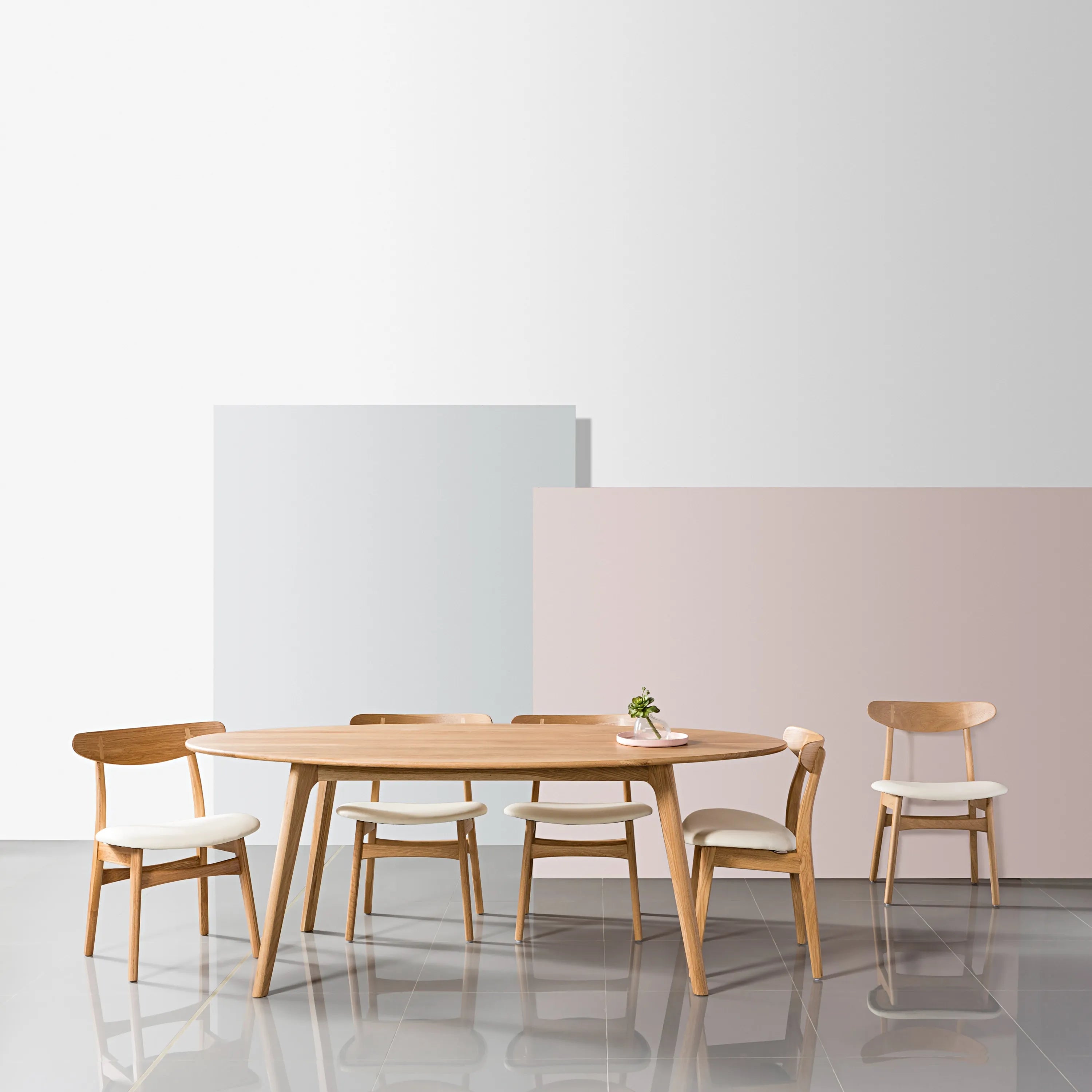 Magnus Dining Table Oval 79" x 39" Solid American Oak