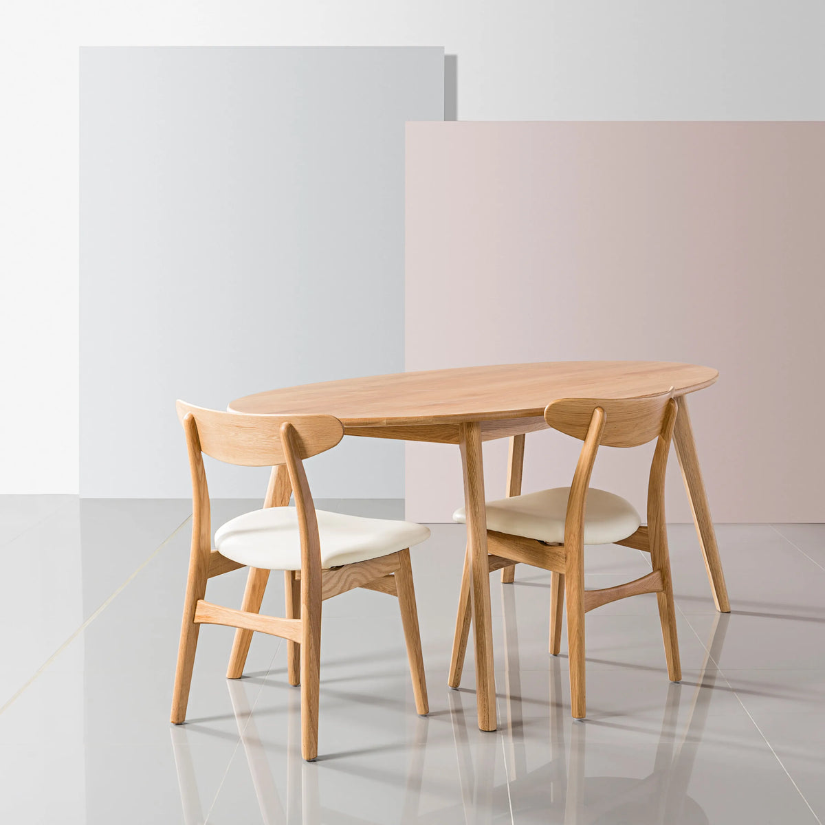 Magnus Dining Table Oval 79" x 39" Solid American Oak
