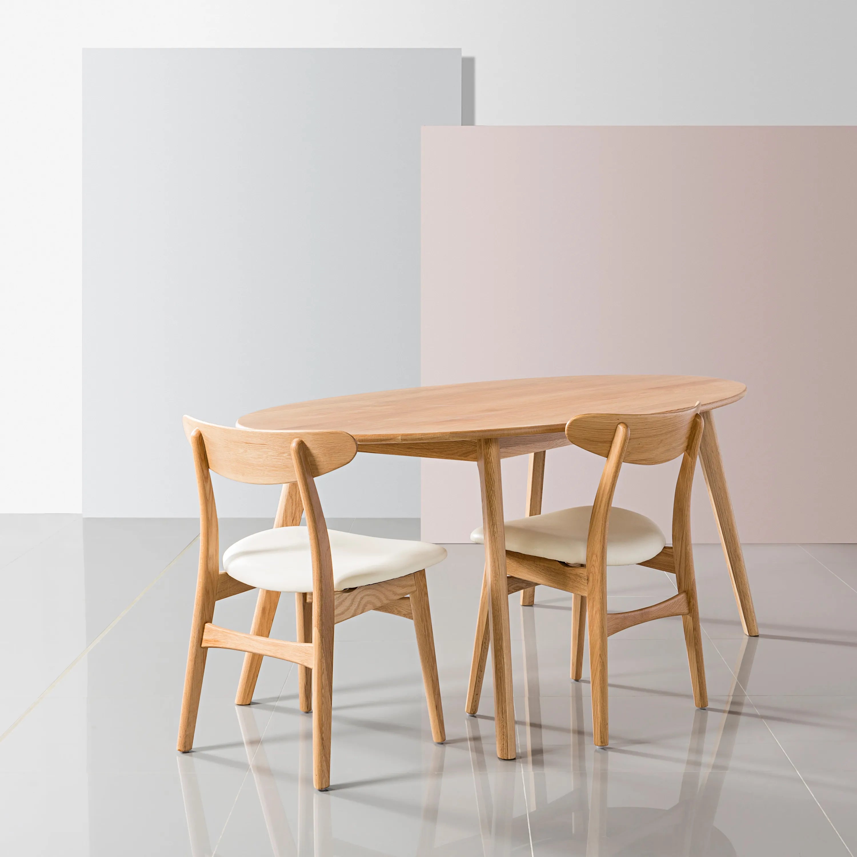 Magnus Dining Table Oval 79" x 39" Solid American Oak