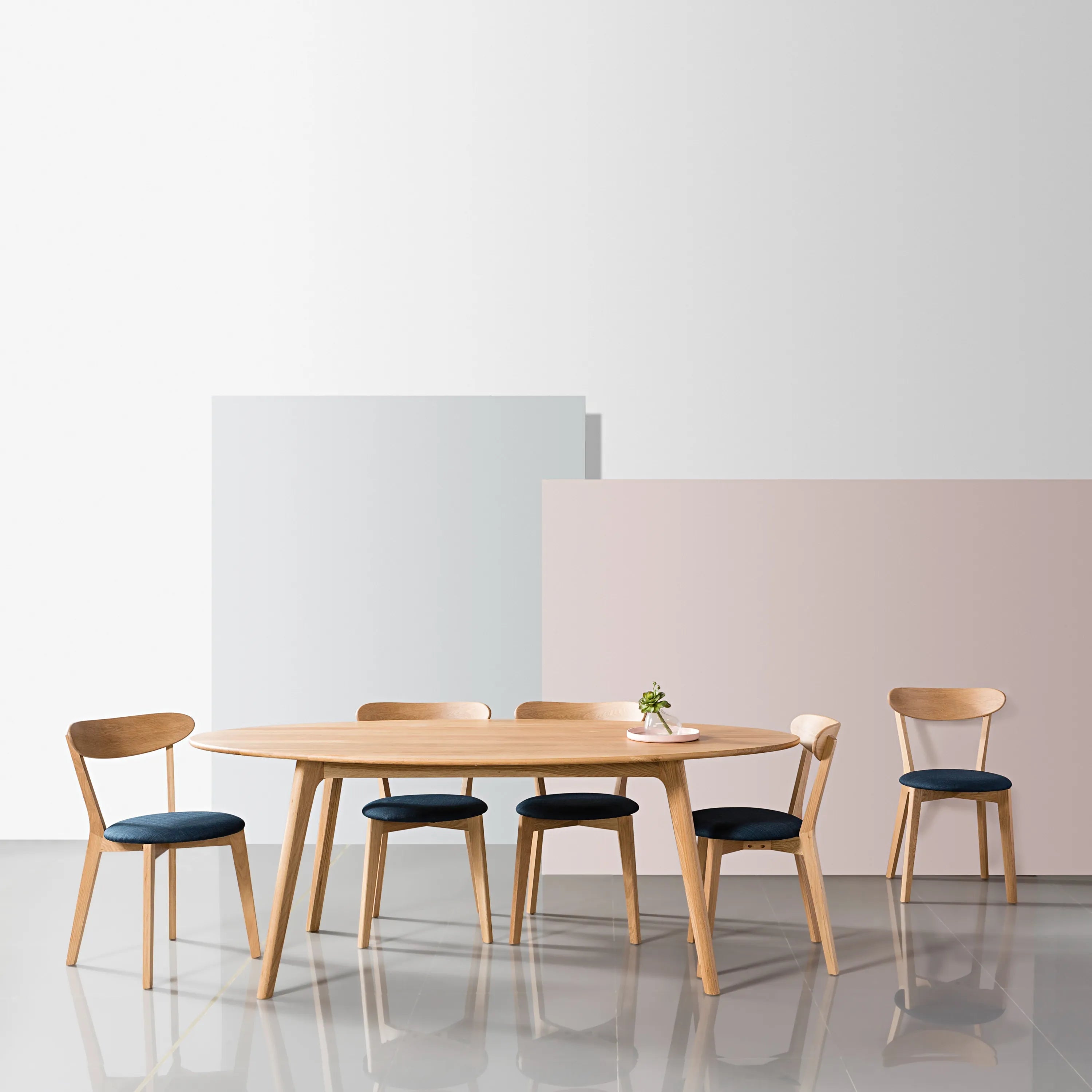 Magnus Dining Table Oval 79" x 39" Solid American Oak
