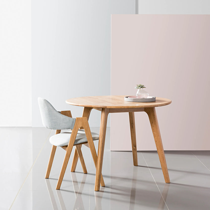 Magnus Dining Table Round 39" Diameter Solid American Oak