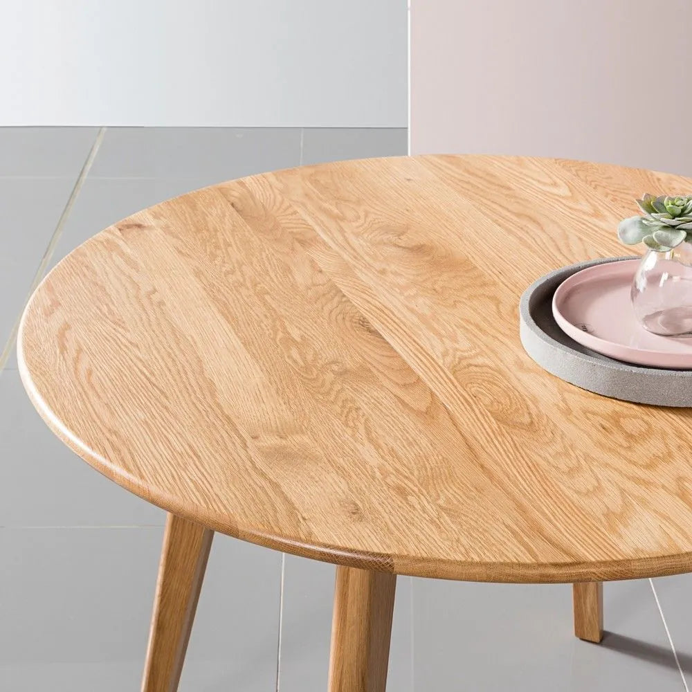 Magnus Dining Table Round 51" Diameter Solid American Oak