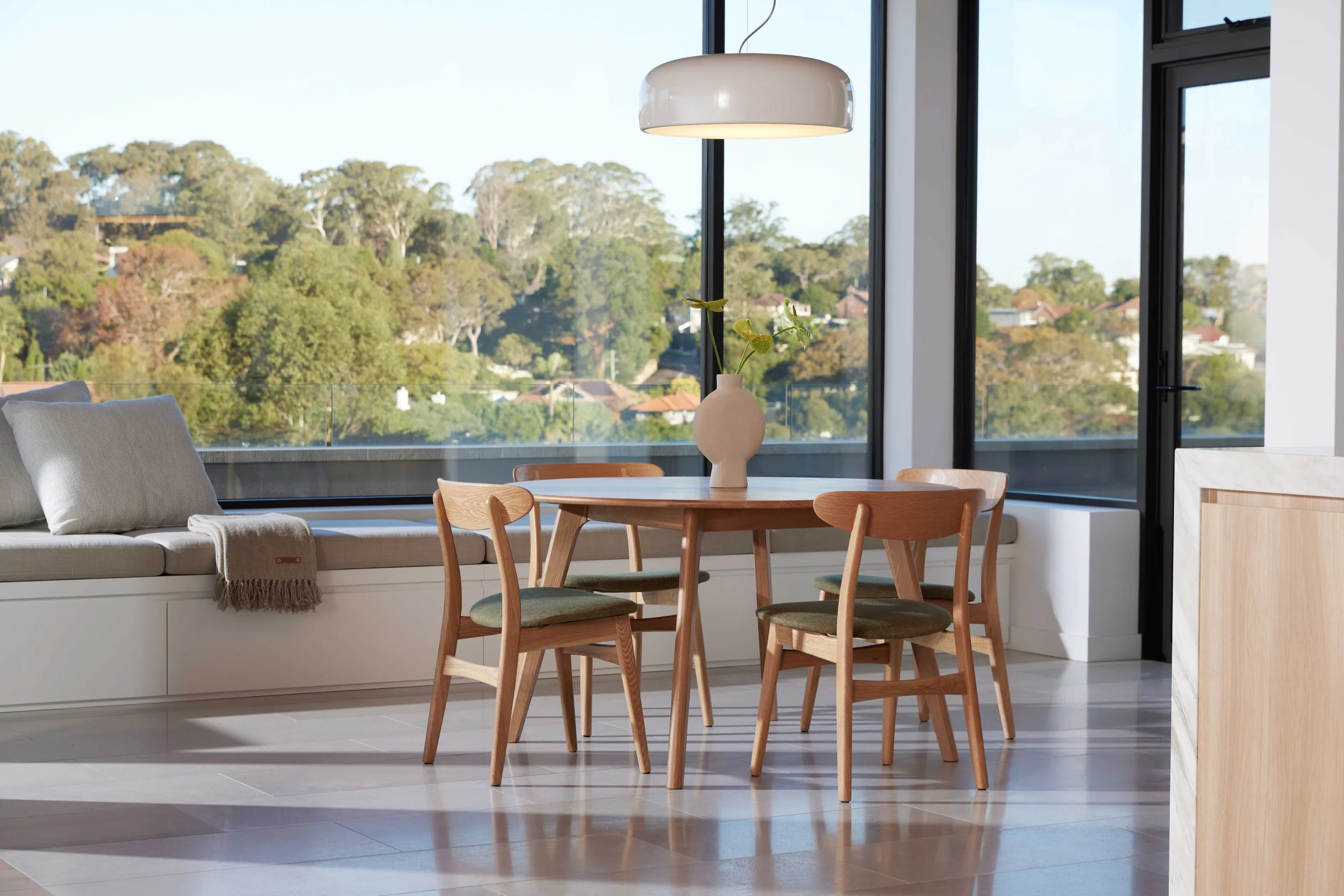 Magnus Dining Table Round 51" Diameter Solid American Oak