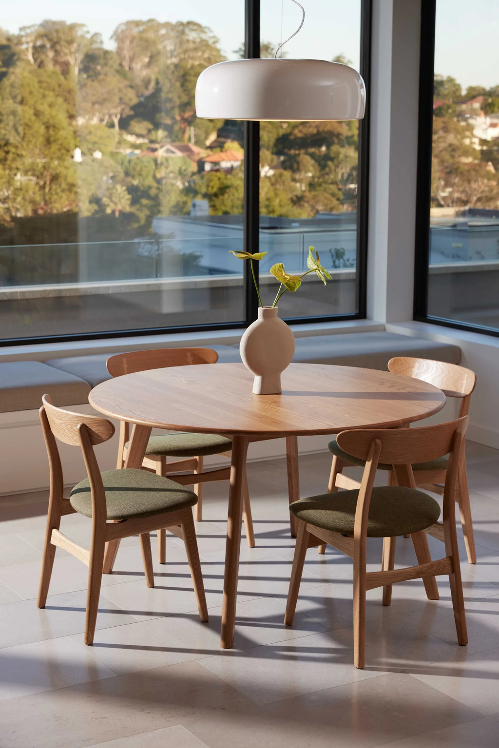 Magnus Dining Table Round 51" Diameter Solid American Oak