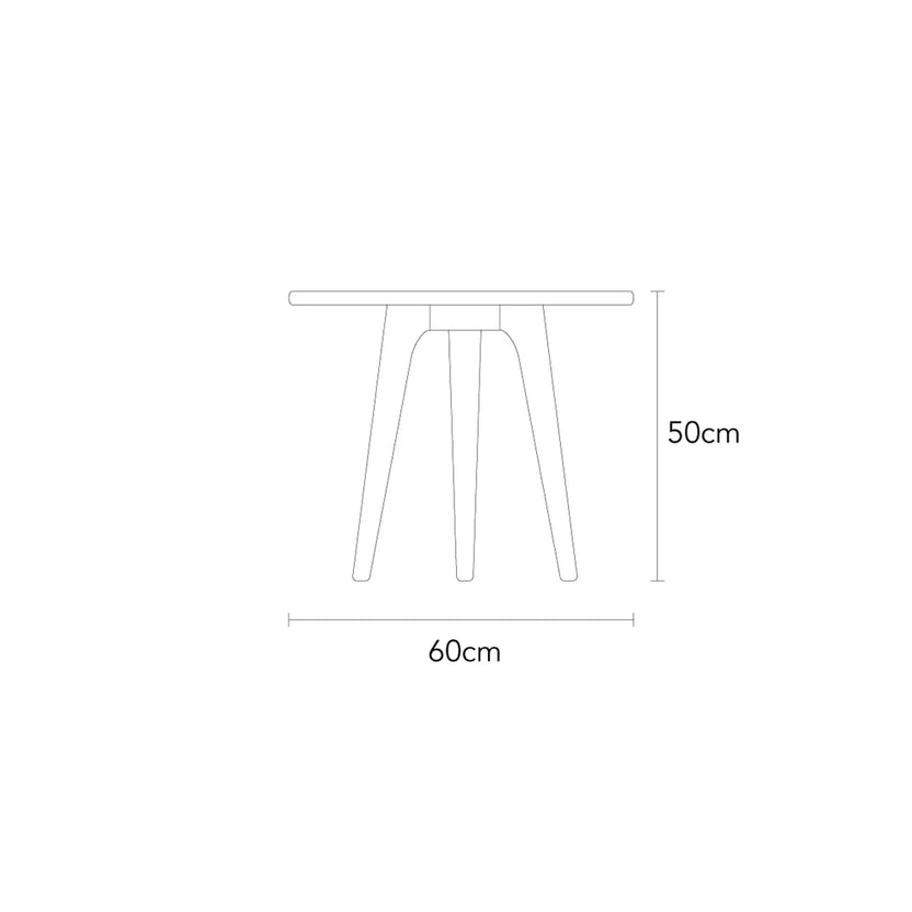 Magnus Side Table Round 24" Diameter Solid American Oak
