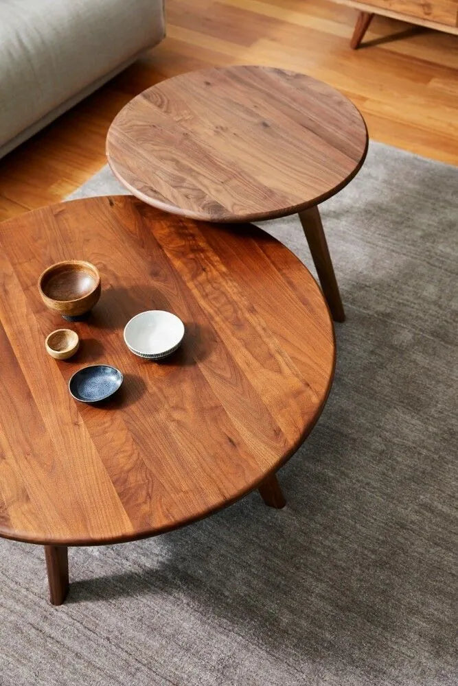 Magnus Side Table Round 24" Diameter Solid American Walnut