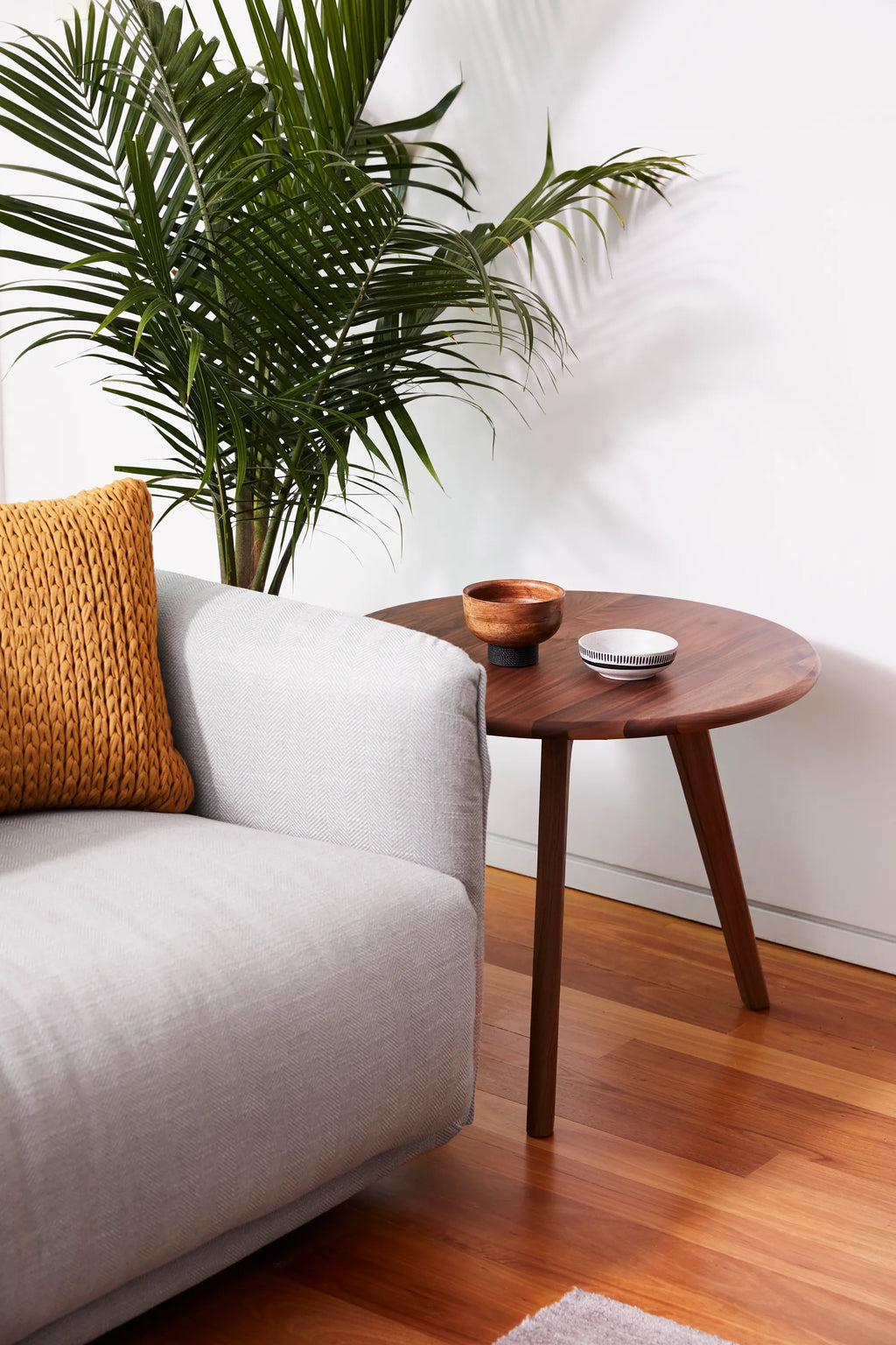 Magnus Side Table Round 24" Diameter Solid American Walnut