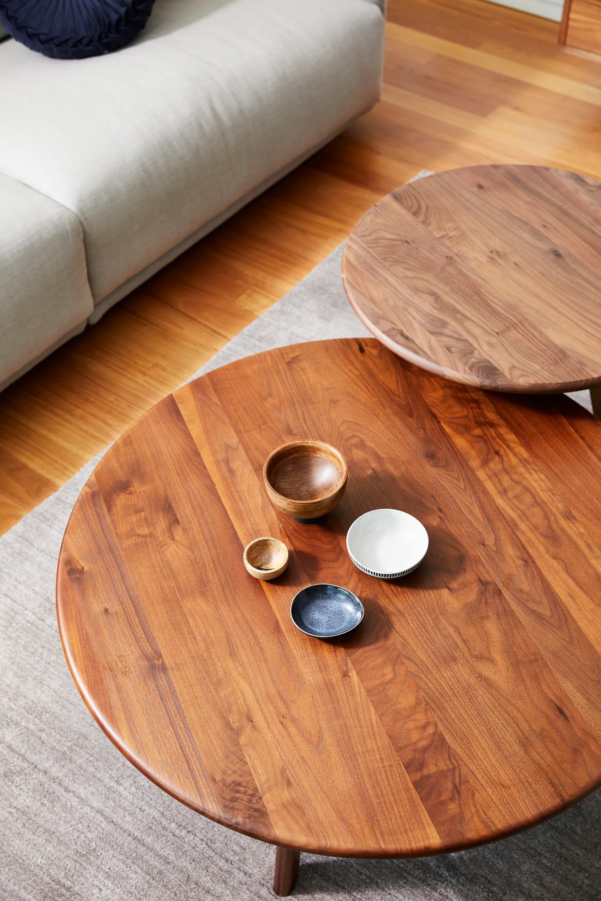 Magnus Side Table Round 24" Diameter Solid American Walnut