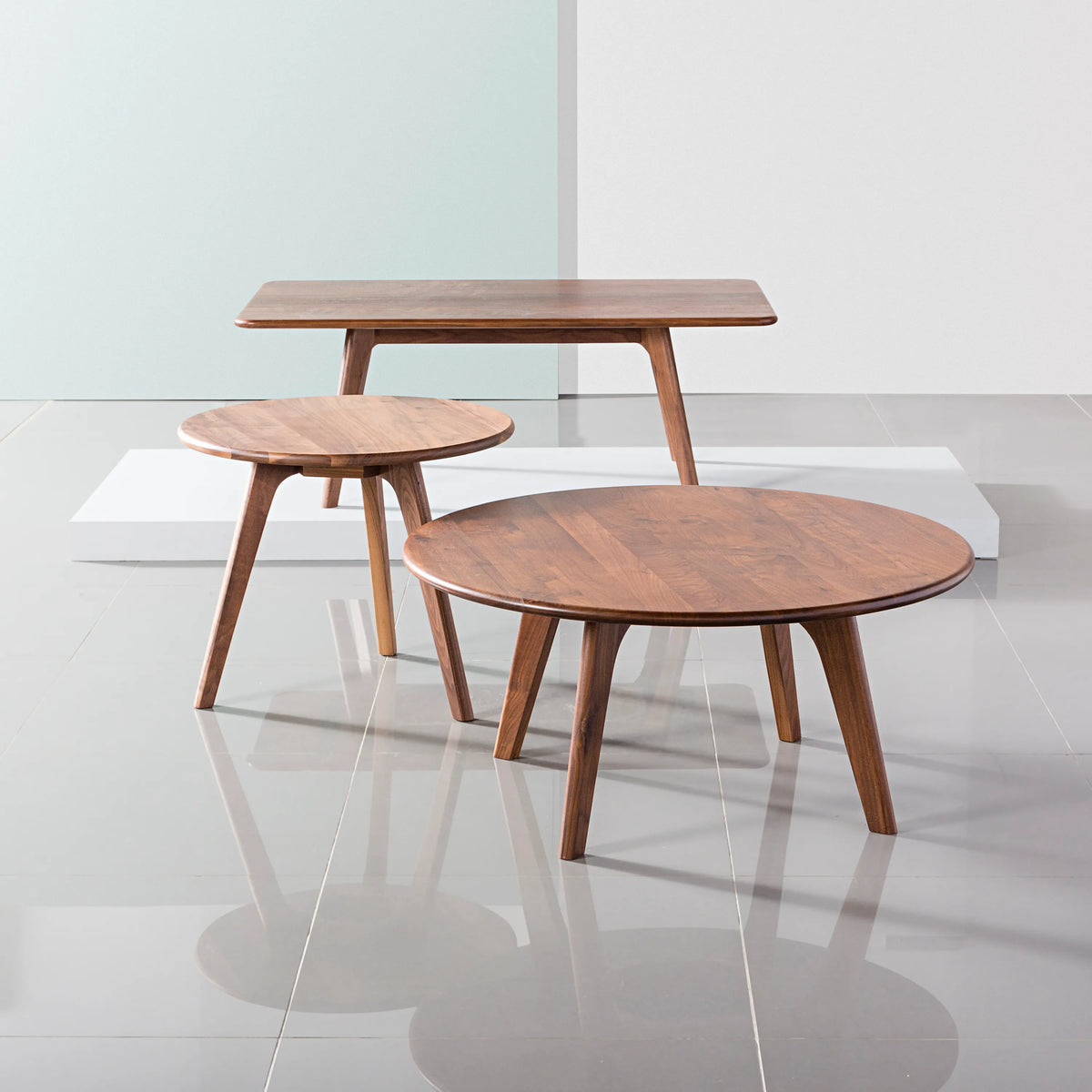Magnus Side Table Round 24" Diameter Solid American Walnut
